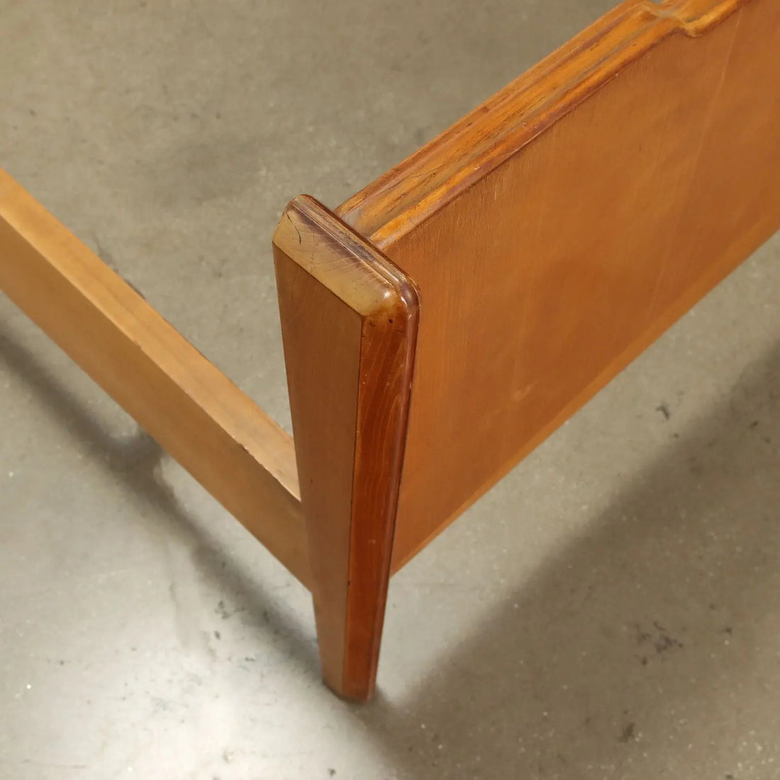 Vintage Single Bed Ash Veneered Wood Italy 1950s | Modernism | Complements
