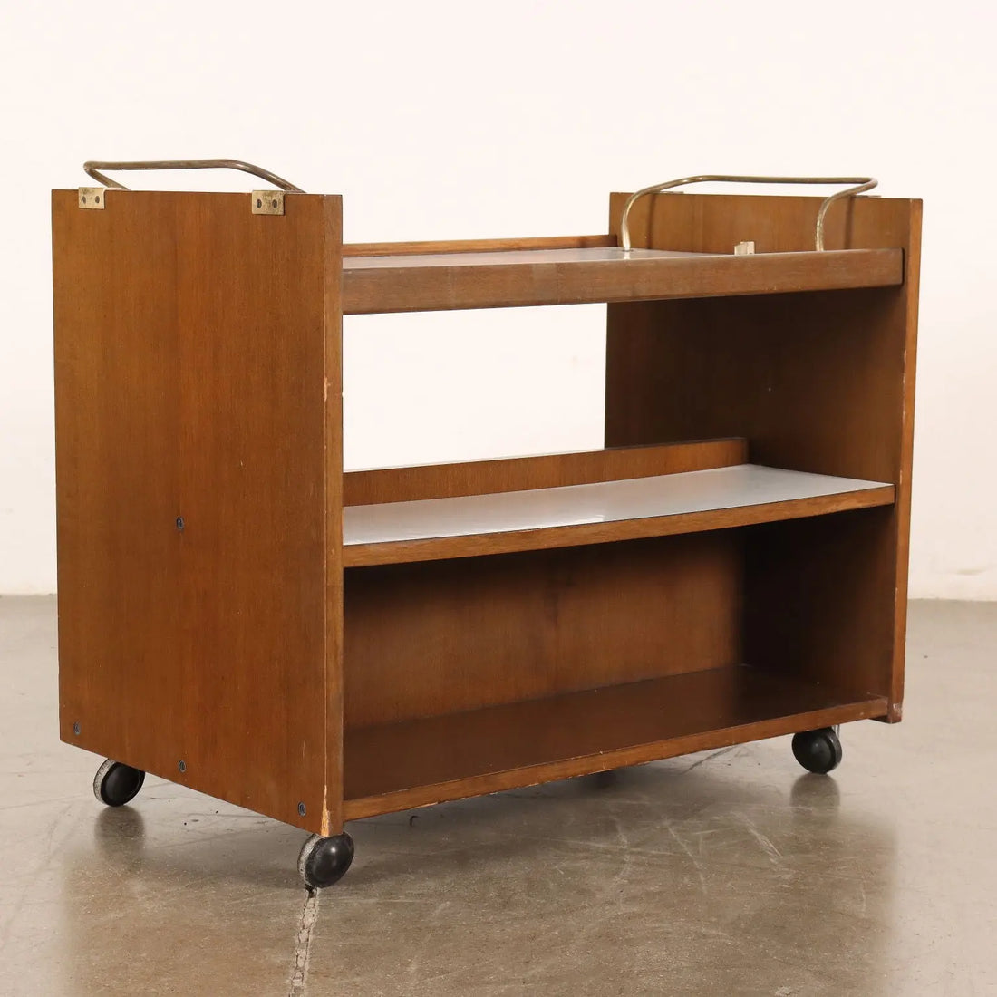 Vintage Kitchen Trolley Laminate Walnut Veneer Design 1970s | Modernism | Complements