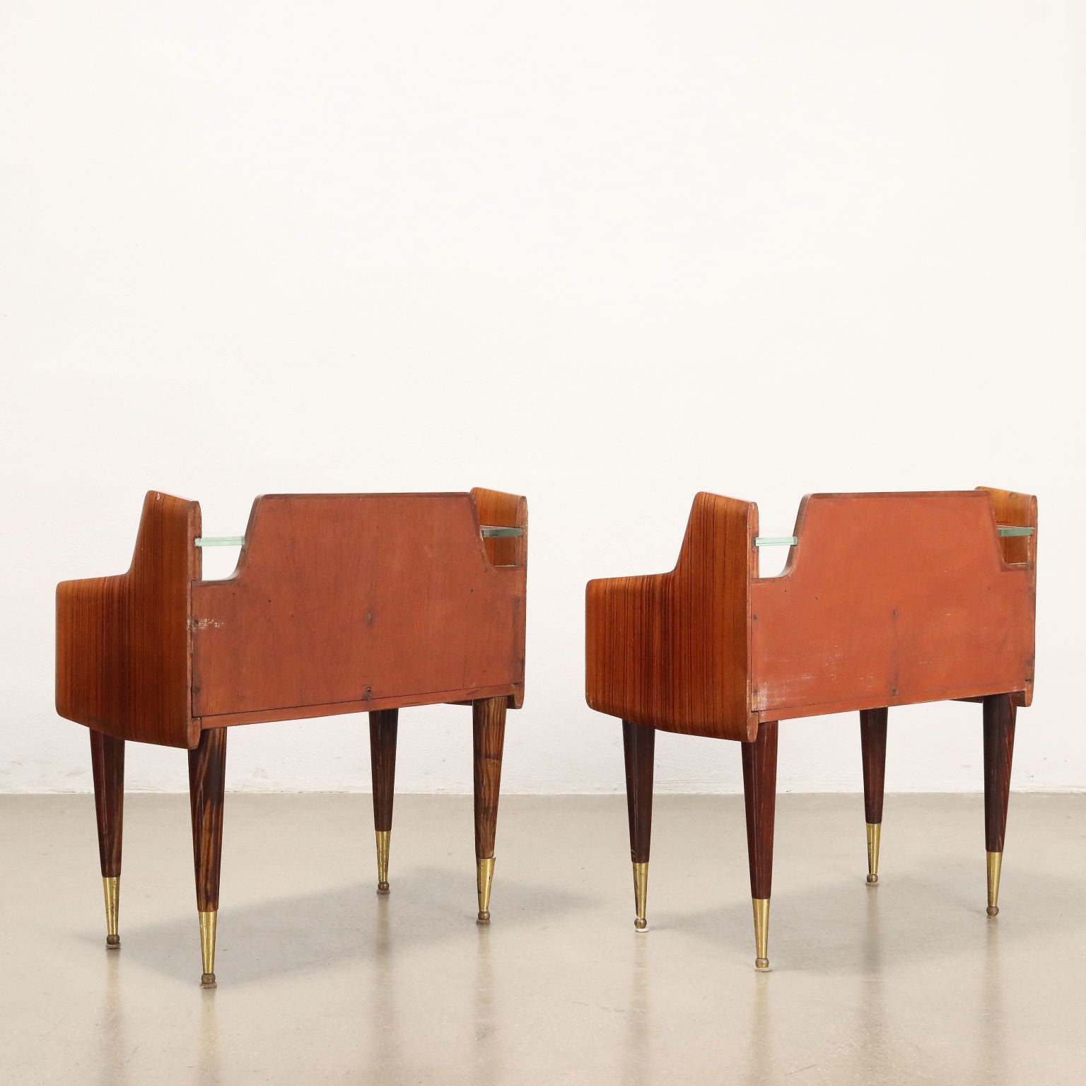 Pair of Vintage 1950s-60s Bedside Tables Exotic Wood Italy | Modernism  Complements