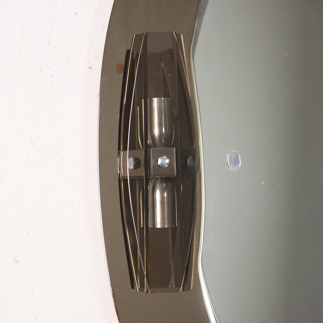 Vintage 1960s Wall Mirror with Wall Lamps Glass Italy | Modernism  Complements