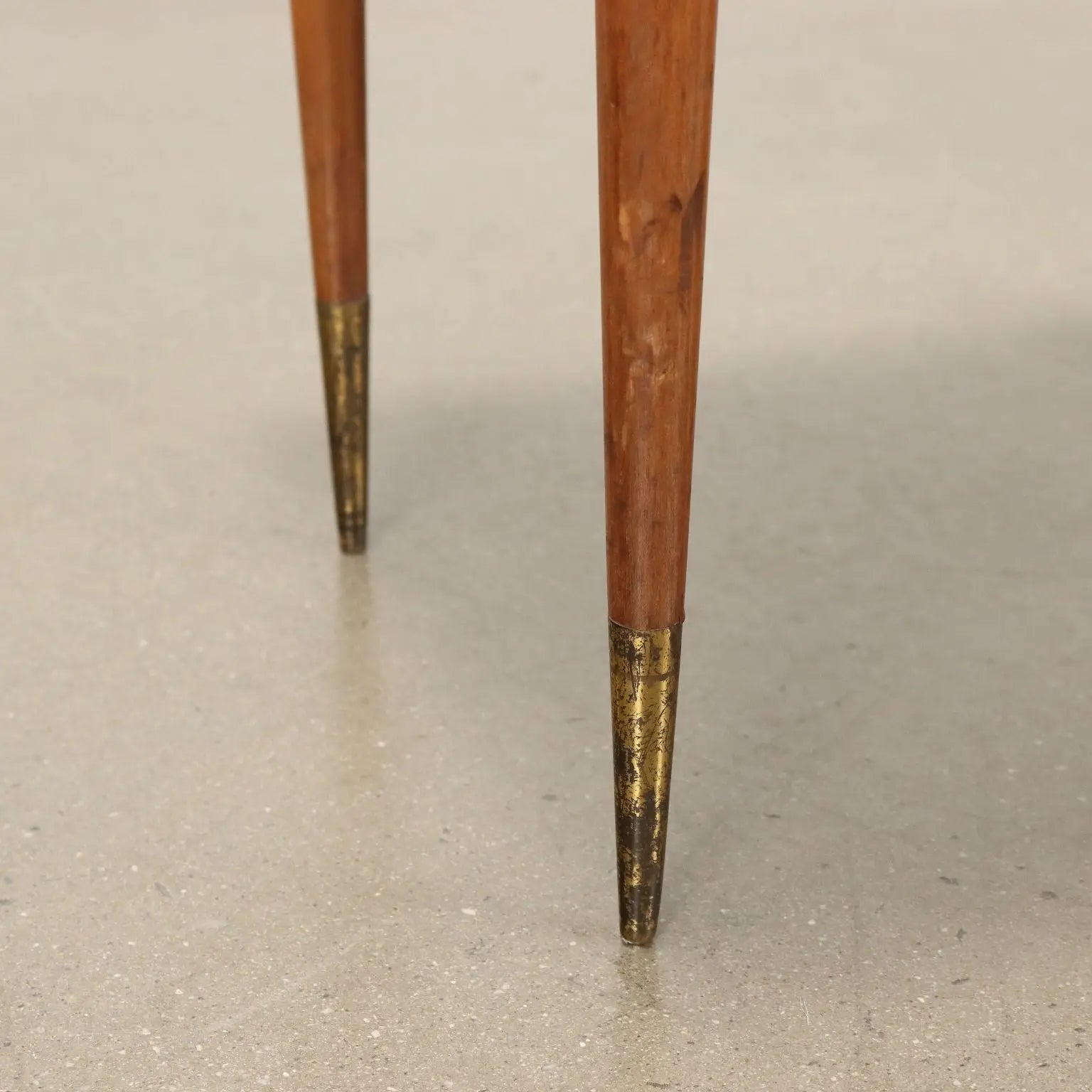 Vintage 1950s Coffee Table Brass Plexiglass Ash Wood Italy | Modernism | Complements