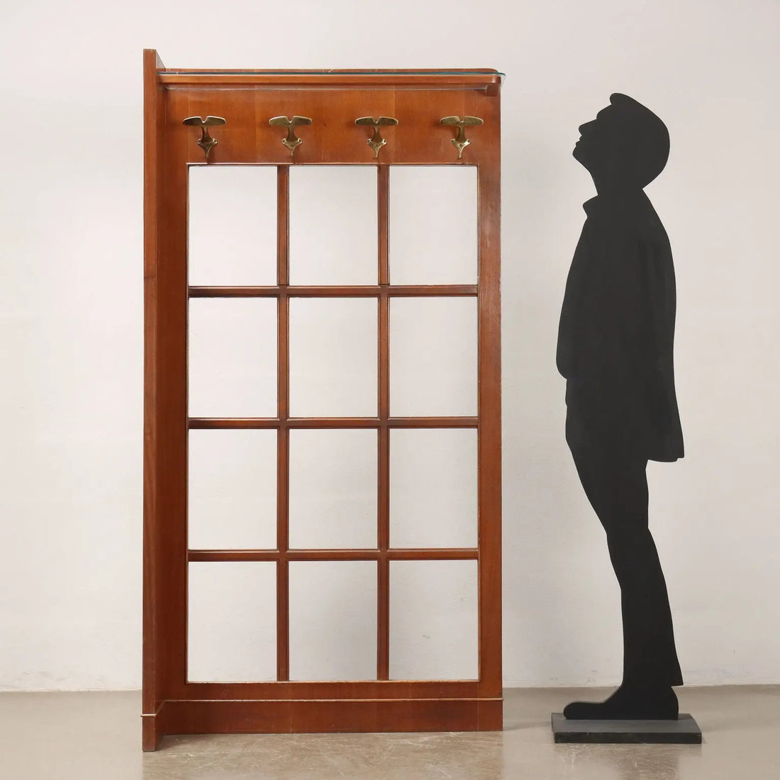 Vintage 1940s Coat Stand Mahogany Veneer Italy | Modernism | Complements