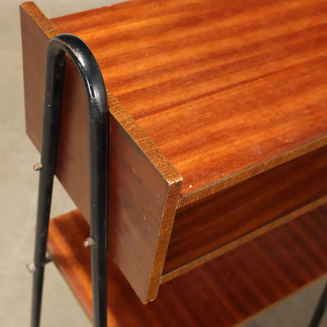 Vintage 1960s Small Cabinet Mahogany Veneer Italy | Modernism | Complements