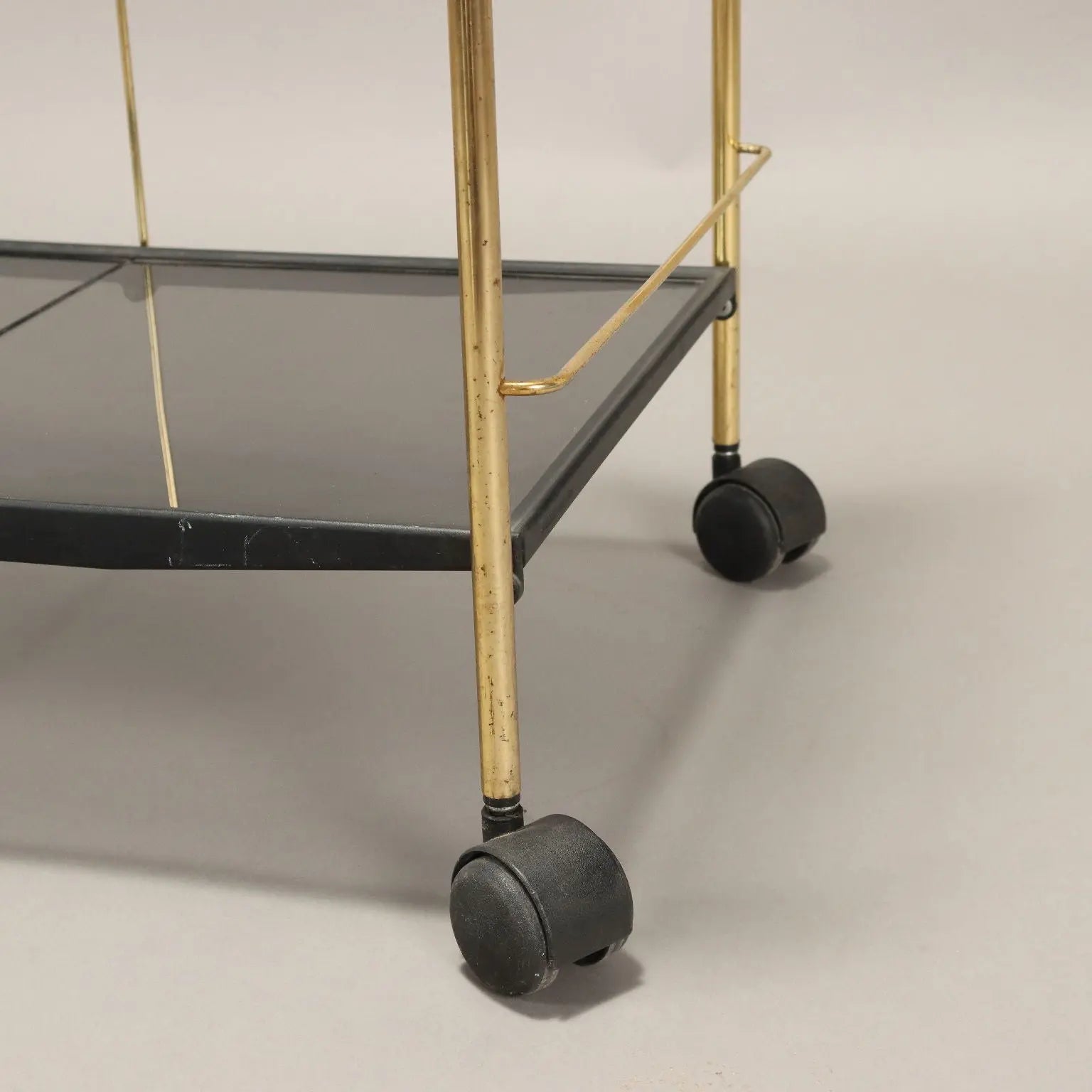 Vintage 1980s Foldable Serving Cart Metal Italy | Modernism | Complements