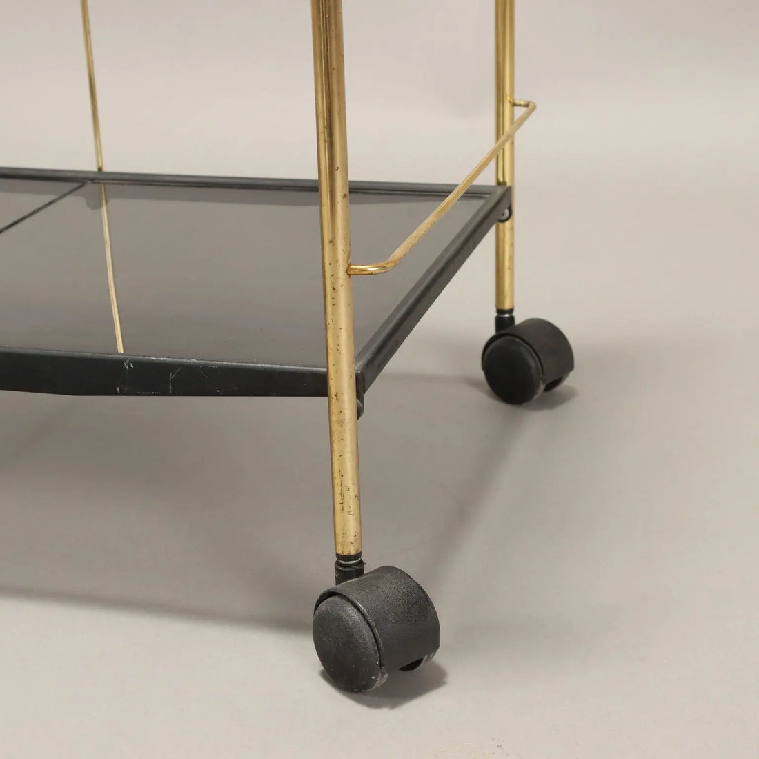 Vintage 1980s Foldable Serving Cart Metal Italy | Modernism | Complements