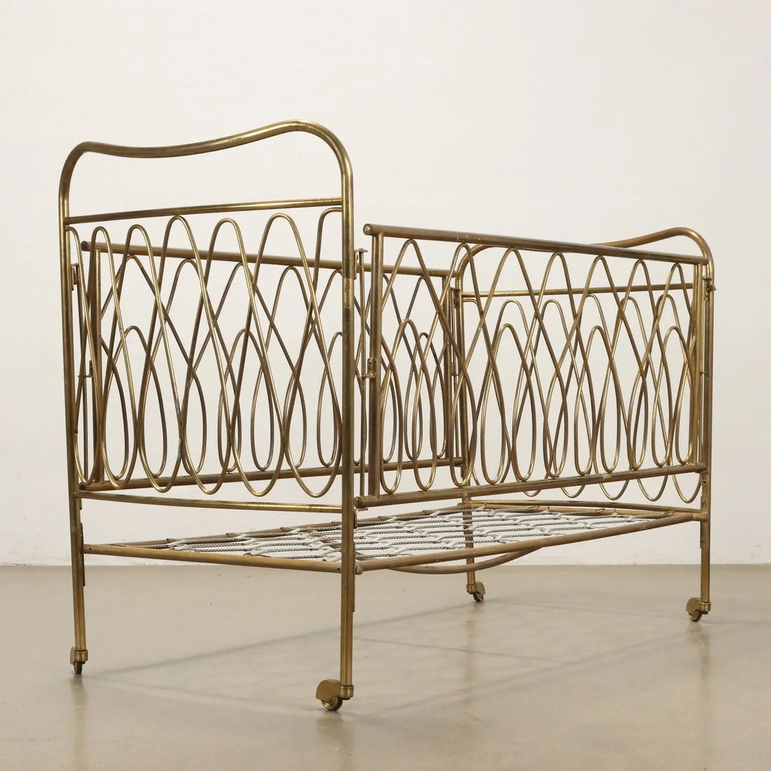 Vintage 1950s Children's Bed Brass Italy | Modernism | Complements