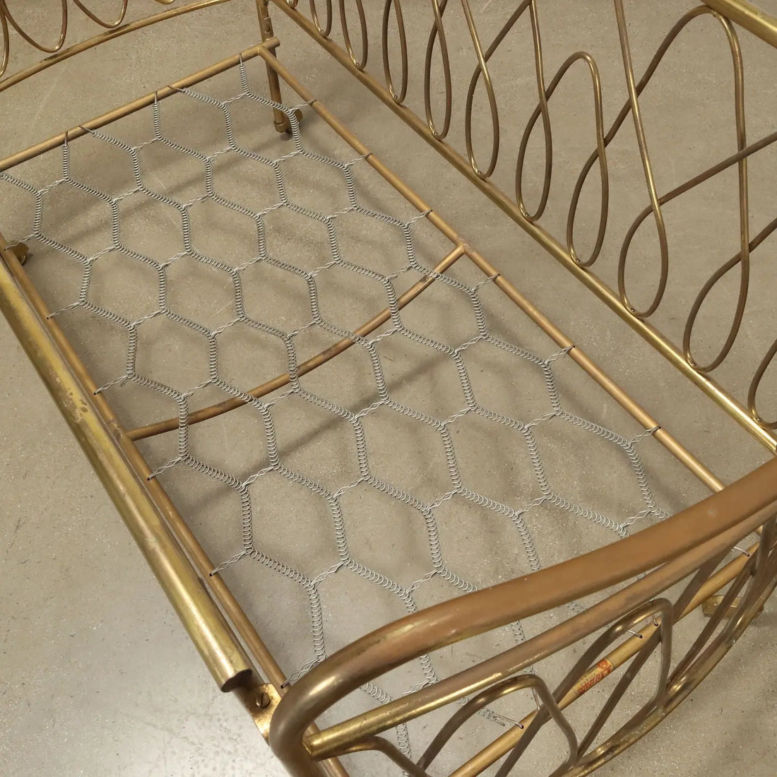 Vintage 1950s Children's Bed Brass Italy | Modernism | Complements