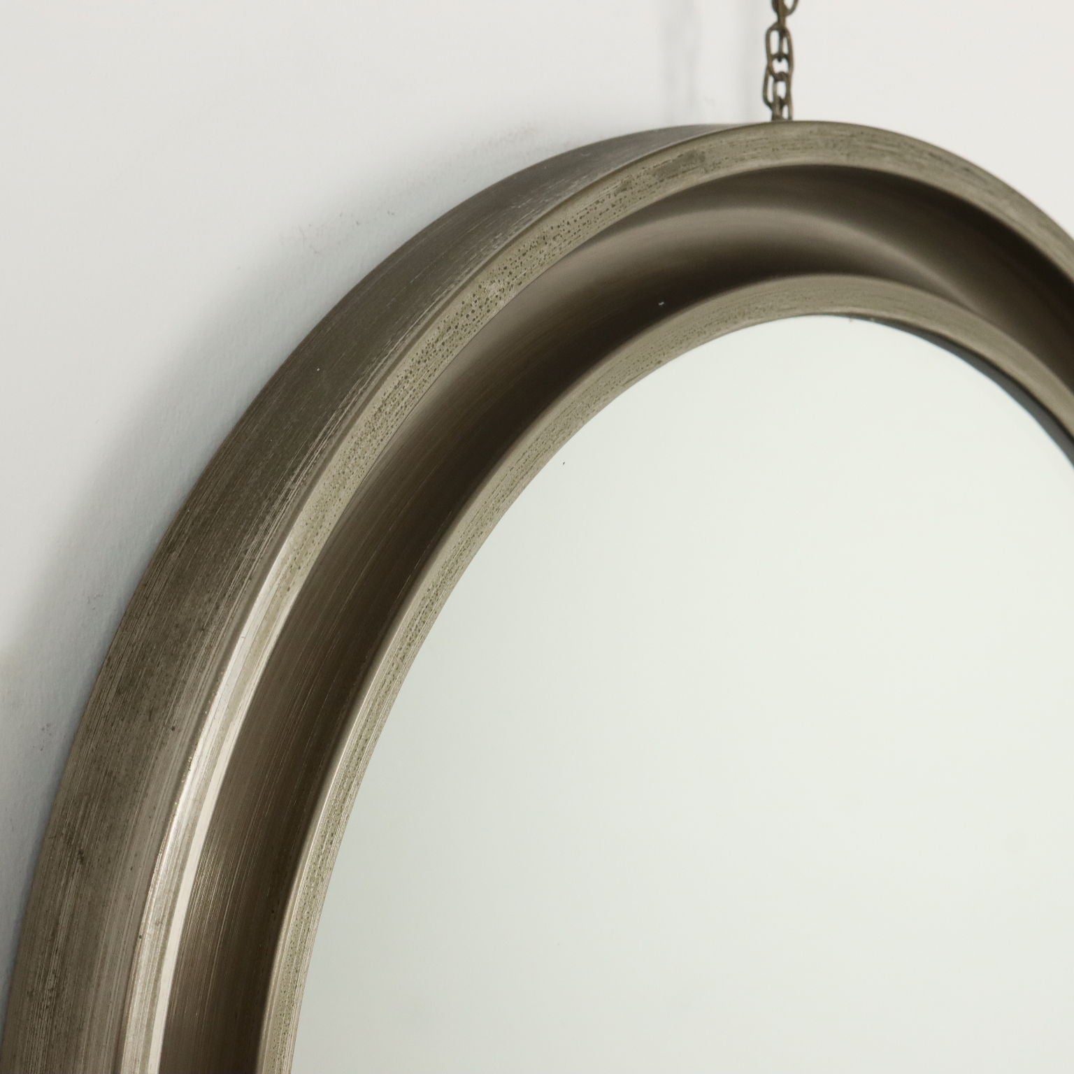 Vintage Mirror Anodized Alluminium Italy 1960s | Modernism  Complements
