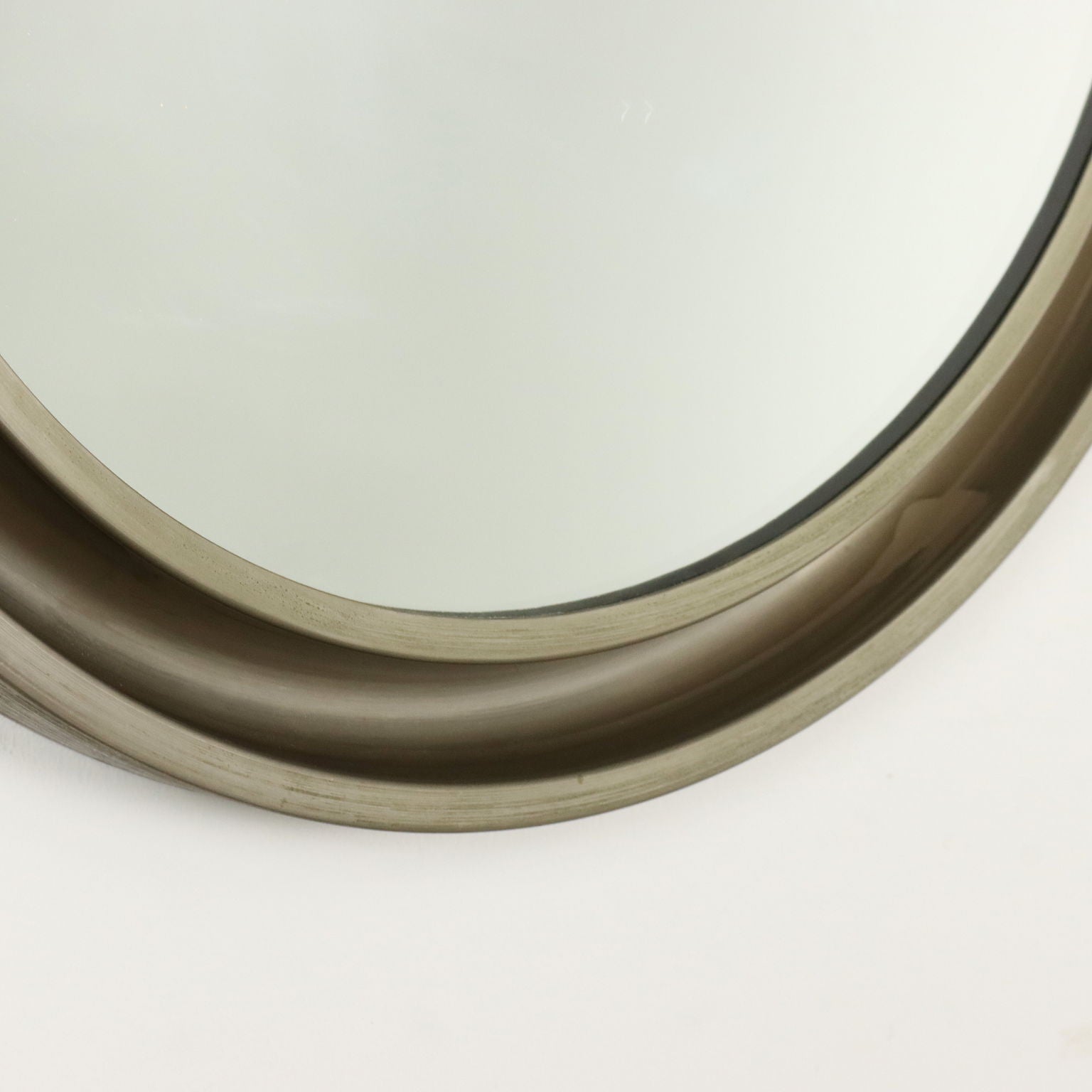 Vintage Mirror Anodized Alluminium Italy 1960s | Modernism  Complements