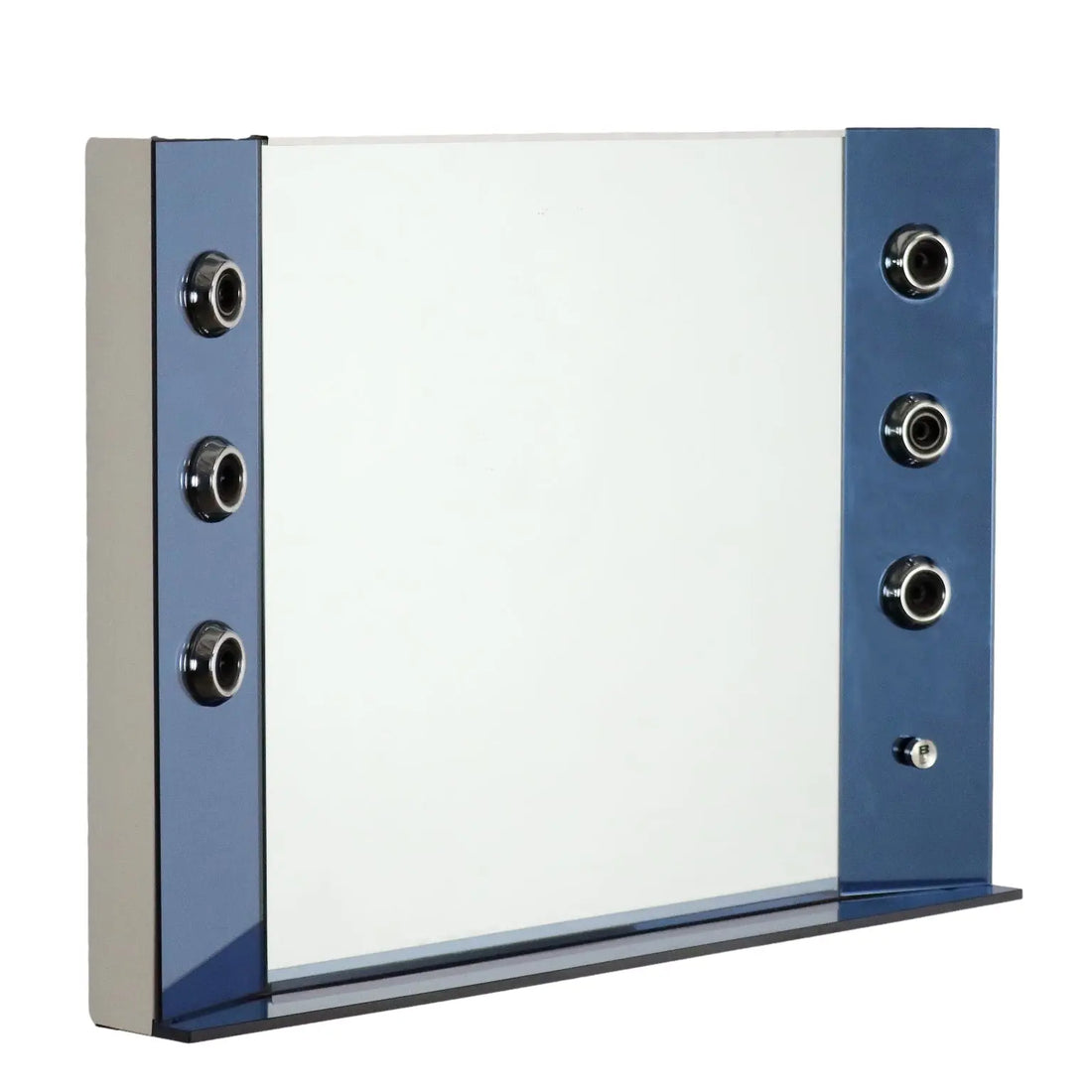 Vintage Design Mirror with Lights Glass Italy 1960s | Modernism | Complements