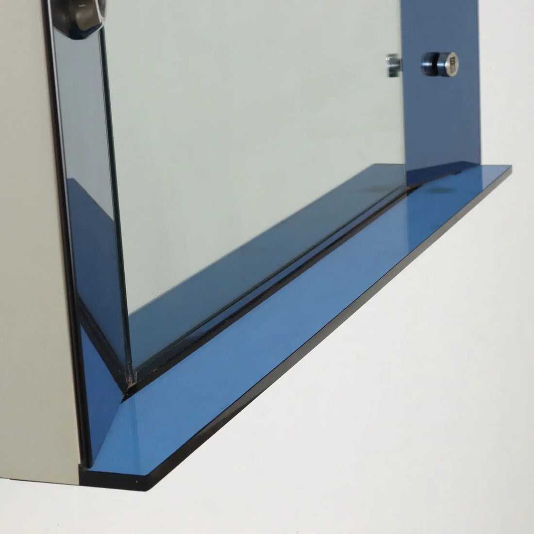 Vintage Design Mirror with Lights Glass Italy 1960s | Modernism | Complements