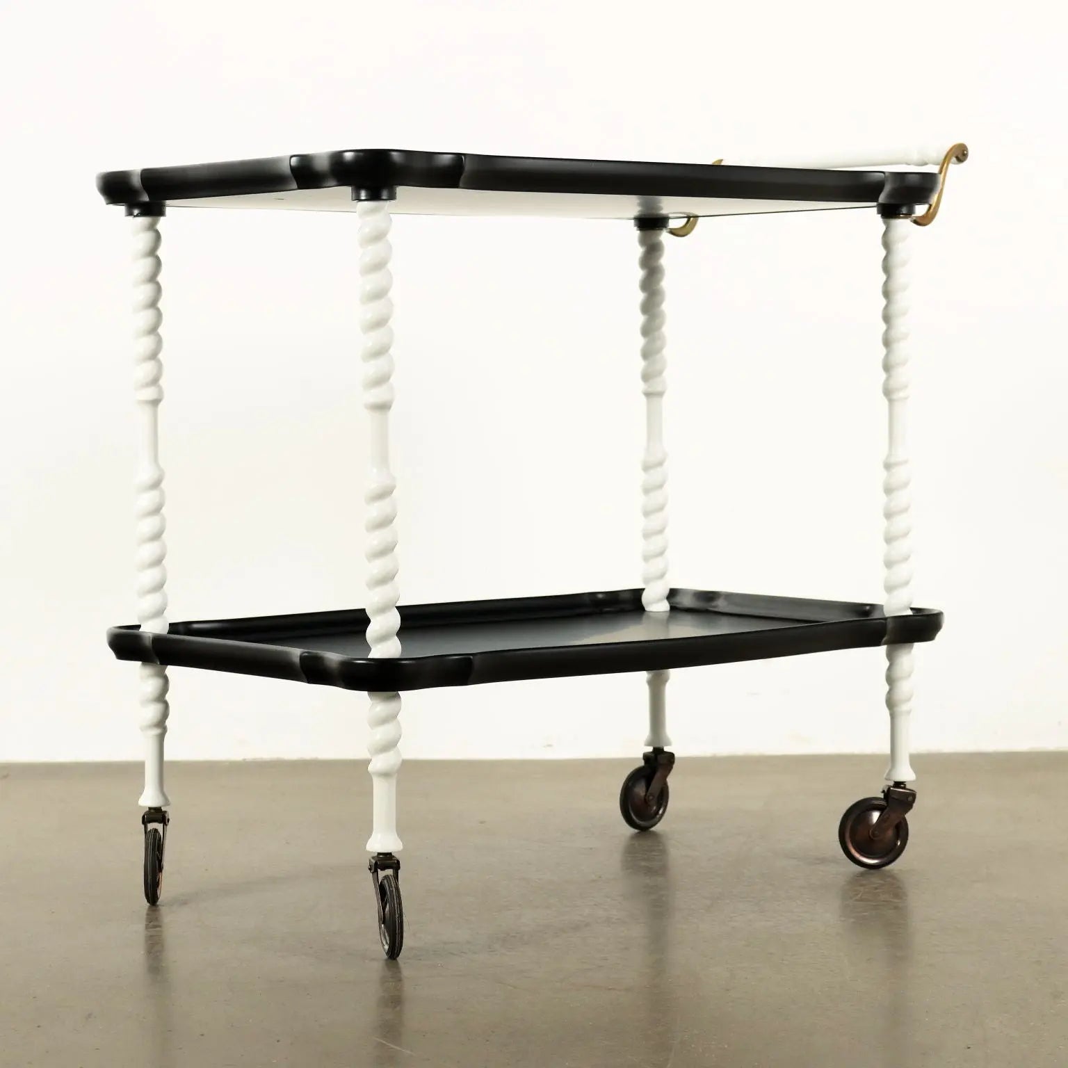 Vintage Service Trolley Wood Metal Italy 1960s | Modernism | Complements
