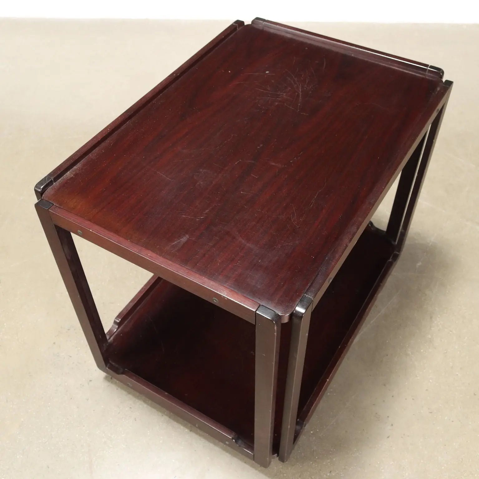 Vintage Kitchen Trolley Exotic Wood Veneer Italy 1960s | Modernism | Complements