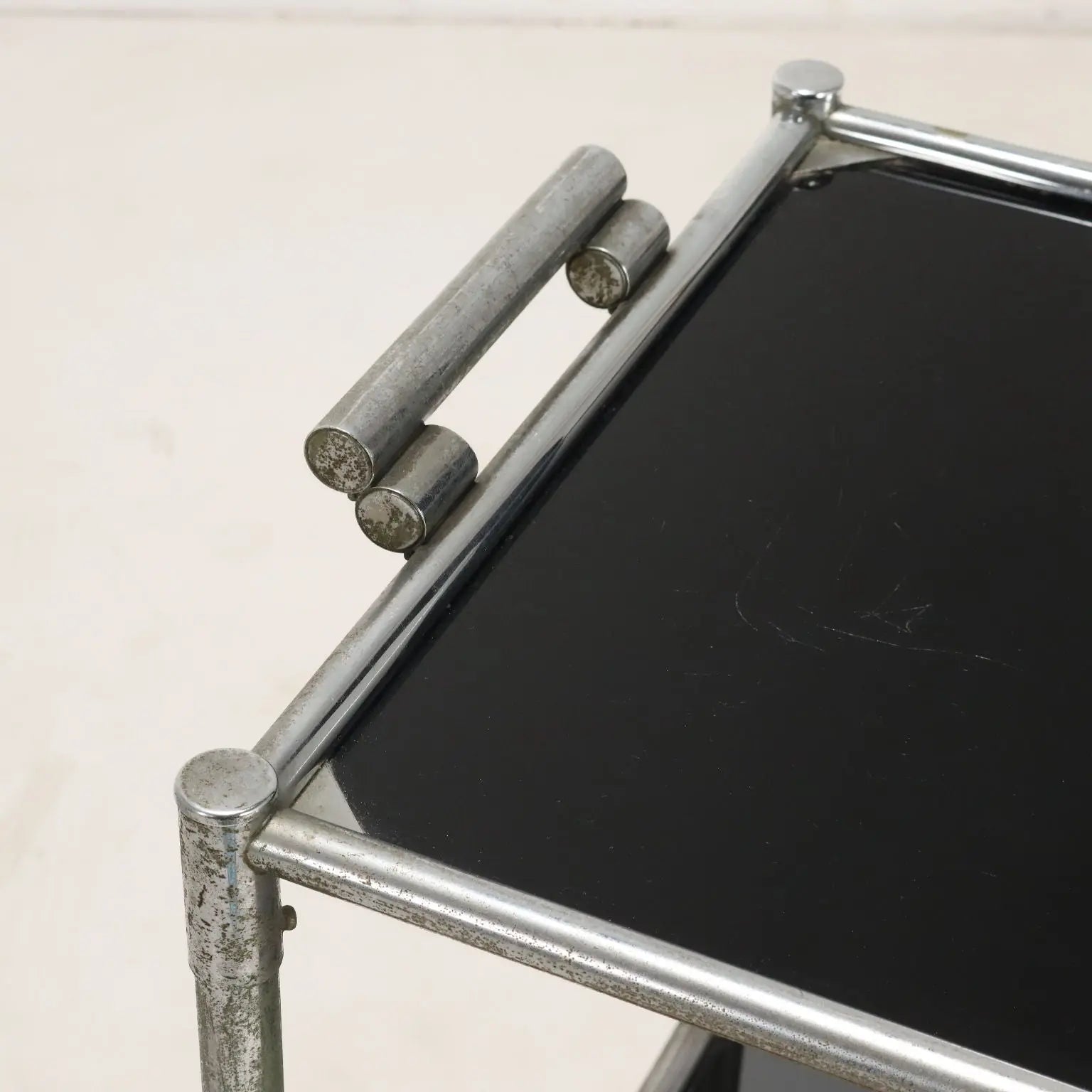 Vintage Service Trolley Aluminium Glass Italy 1960s | Modernism | Complements