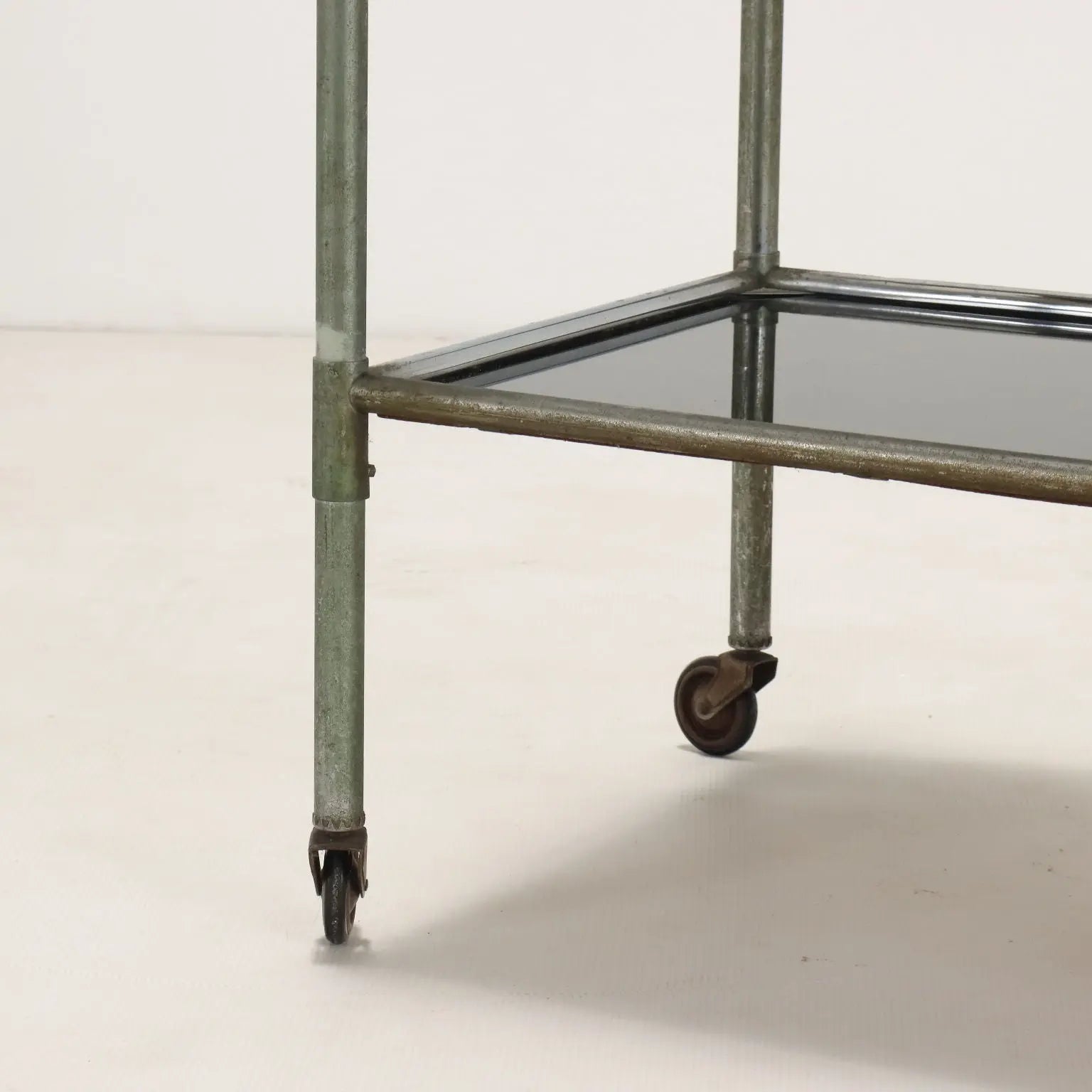 Vintage Service Trolley Aluminium Glass Italy 1960s | Modernism | Complements