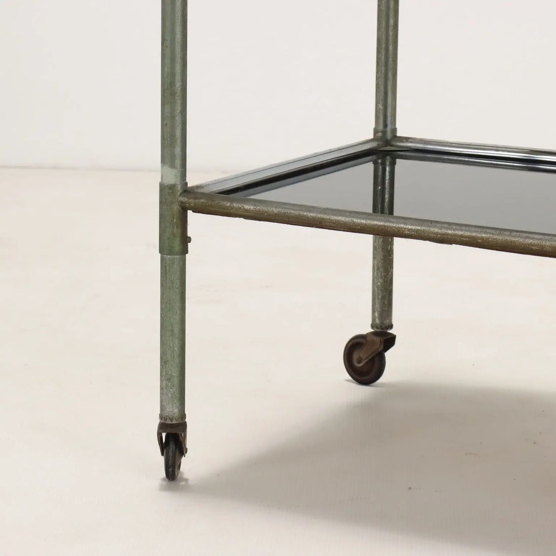 Vintage Service Trolley Aluminium Glass Italy 1960s | Modernism | Complements