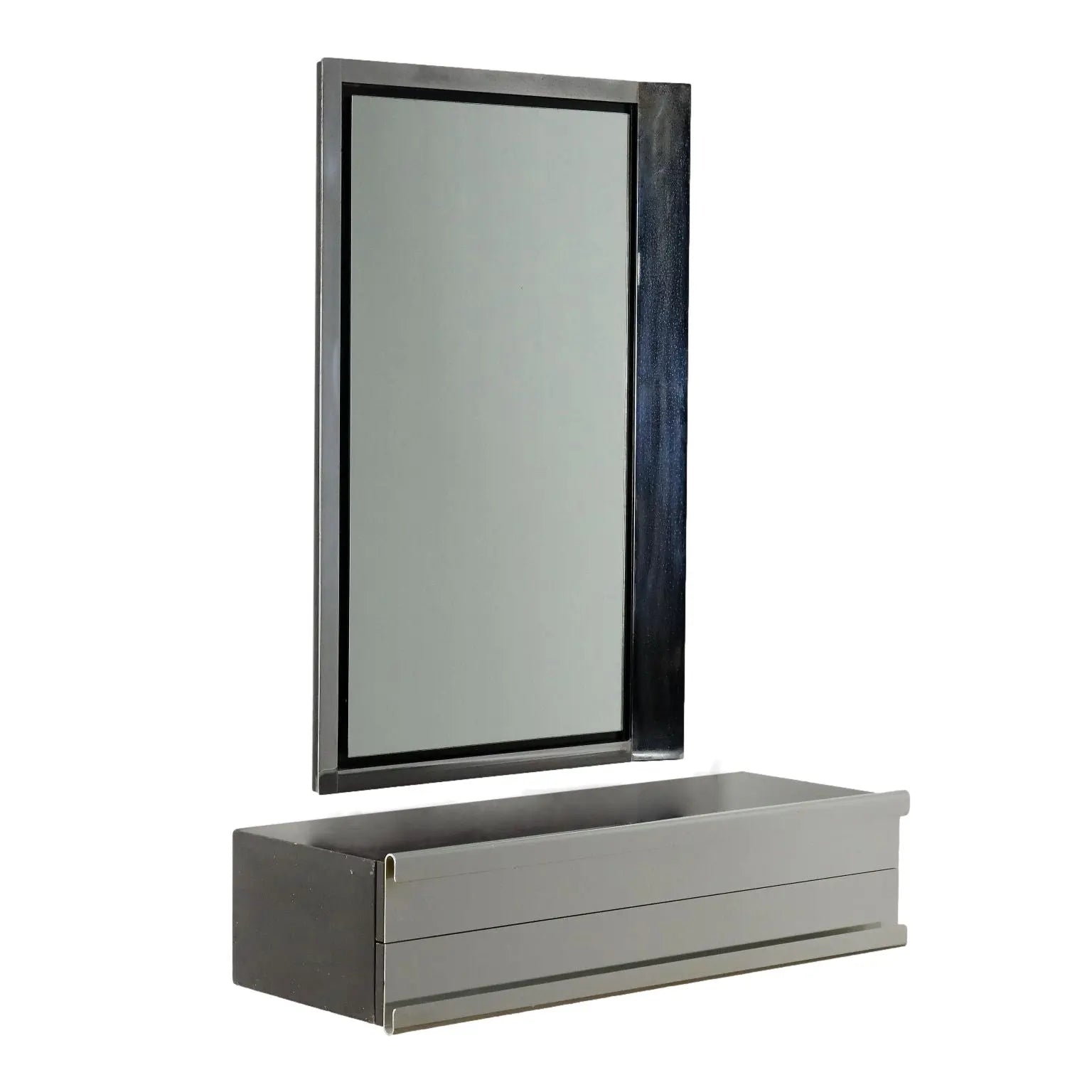 Vintage Console Wood Aluminium Glass Italy 1970s | Modernism | Complements