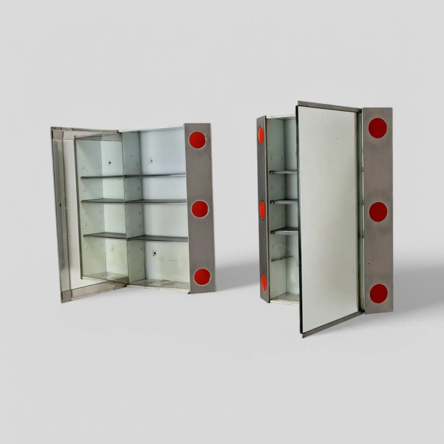 Vintage Shelves Aluminium Plastic Glass Italy 1960s-1970s | Modernism | Complements