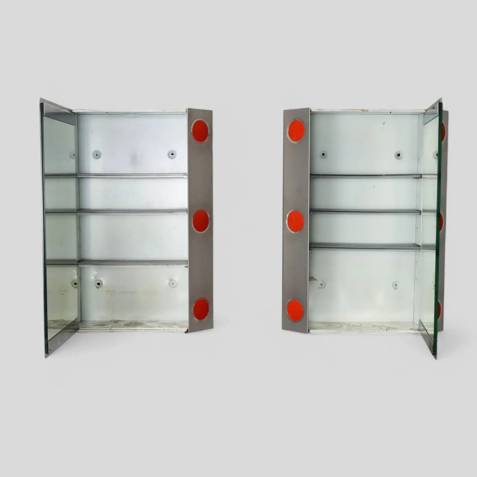 Vintage Shelves Aluminium Plastic Glass Italy 1960s-1970s | Modernism | Complements