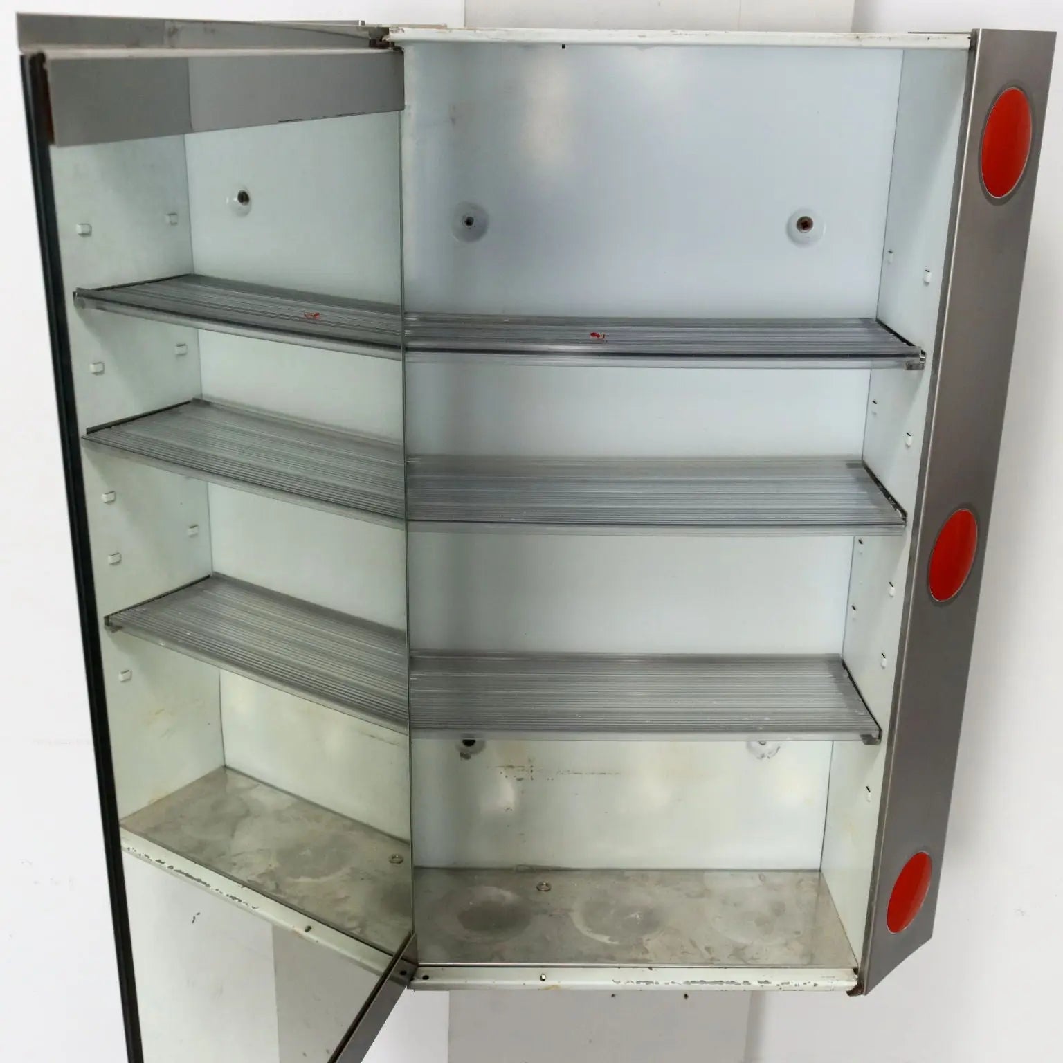 Vintage Shelves Aluminium Plastic Glass Italy 1960s-1970s | Modernism | Complements