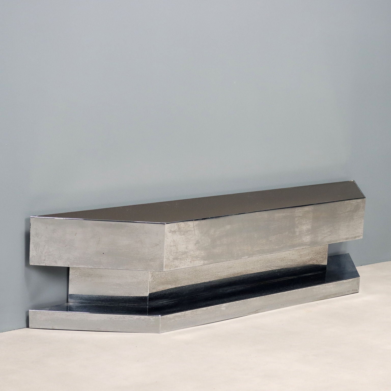 Vintage Cabinet Design Metal Glass Italy 1960s-1970s | Modernism  Complements