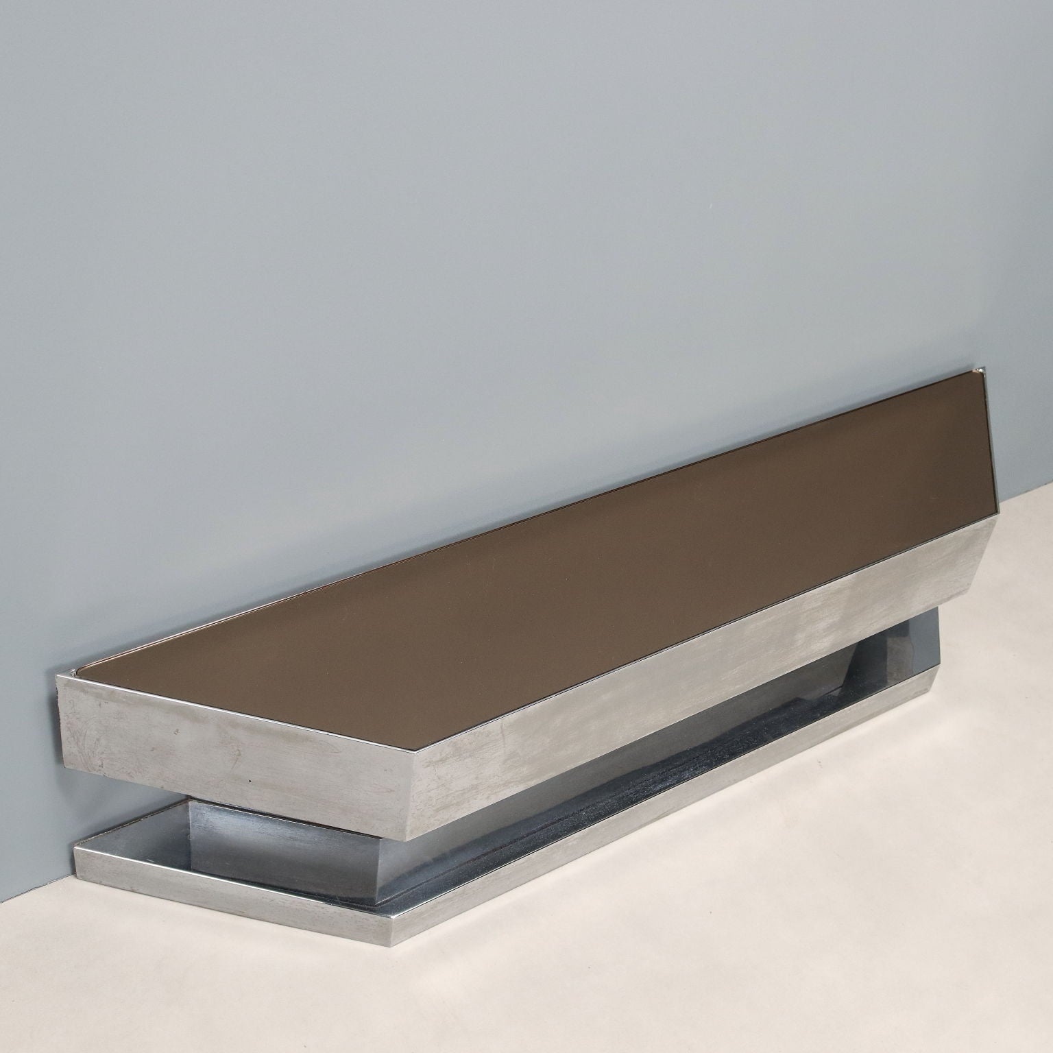 Vintage Cabinet Design Metal Glass Italy 1960s-1970s | Modernism  Complements