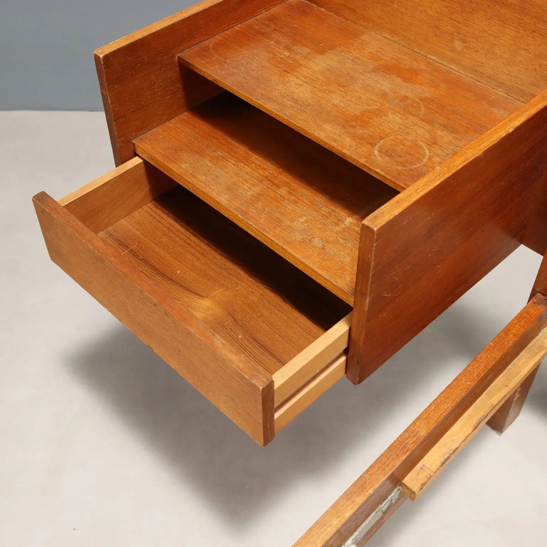 Vintage Bed Design with Bedside Table Teak Veneer Fabric 1960s | Modernism | Complements