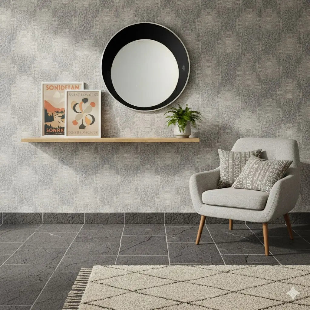 Vintage Mirror Design Round Shaped Italy 1960s-1970s | Modernism | Complements