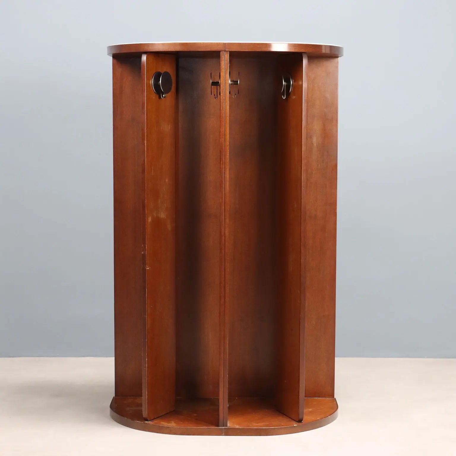 Vintage Hall Tree Wood Milk Glass Design Italy 1960s-1970s | Modernism | Complements