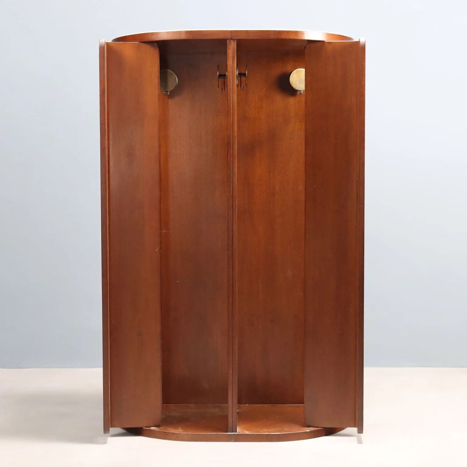 Vintage Hall Tree Wood Milk Glass Design Italy 1960s-1970s | Modernism | Complements