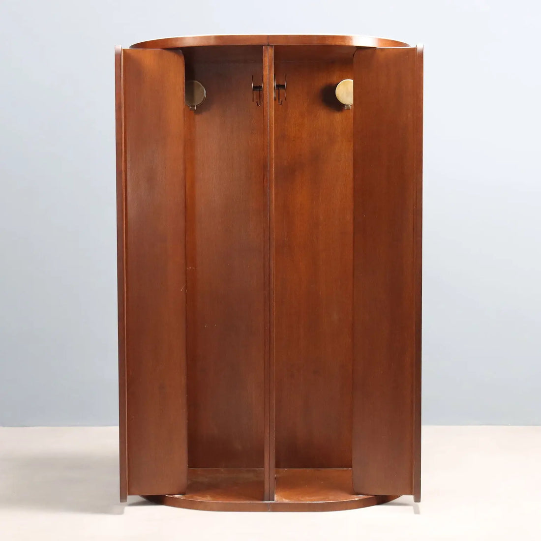 Vintage Hall Tree Wood Milk Glass Design Italy 1960s-1970s | Modernism | Complements