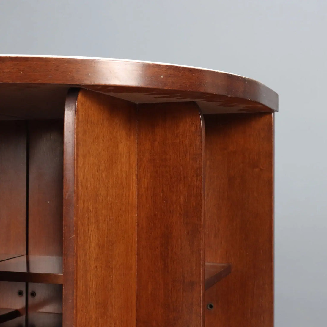 Vintage Cabinet Wood White Glass Top Design Italy 1960s-1970s | Modernism | Complements