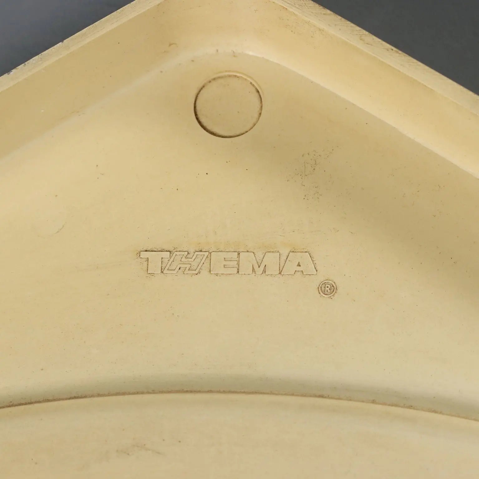 Vintage Round Mirror Plastic Frame Glass Design Italy 1970s | Modernism | Complements