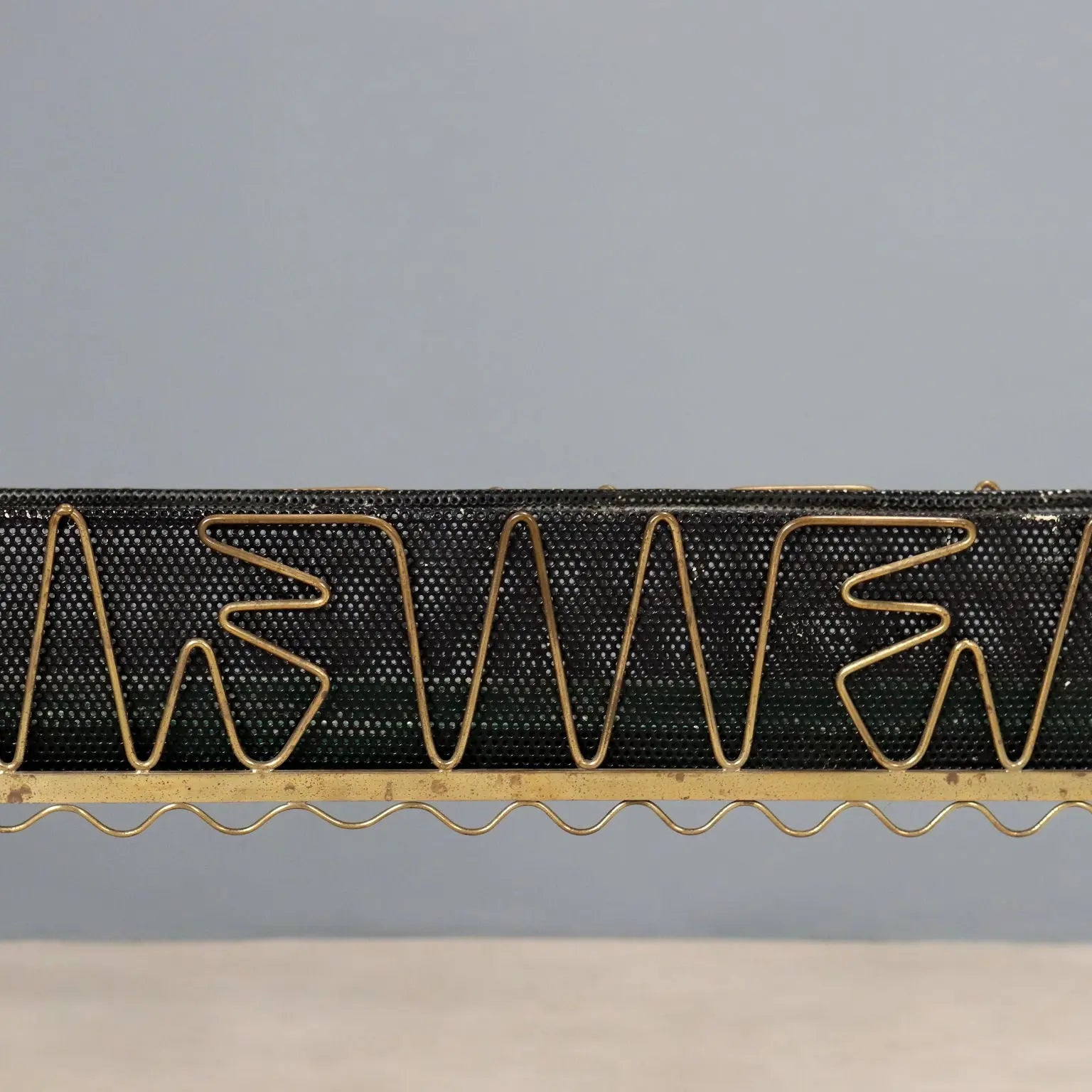 Vintage Planter Brass Enamelled Metal Design Italy 1950s