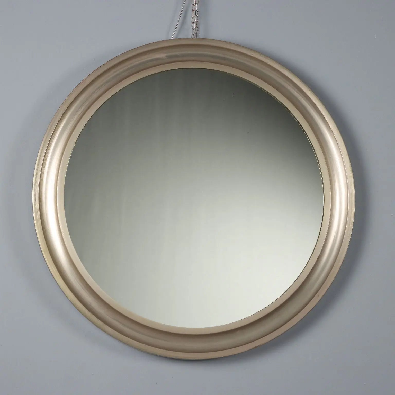 Vintage Round Mirror Anodized Aluminium Design Italy 1960s | Modernism | Complements
