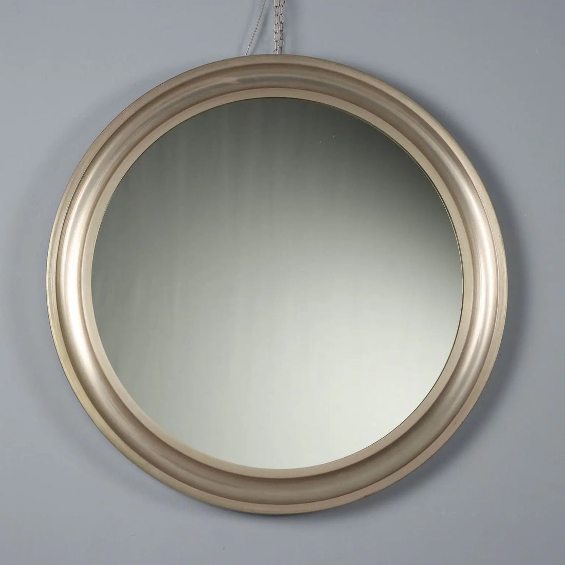 Vintage Round Mirror Anodized Aluminium Design Italy 1960s | Modernism | Complements