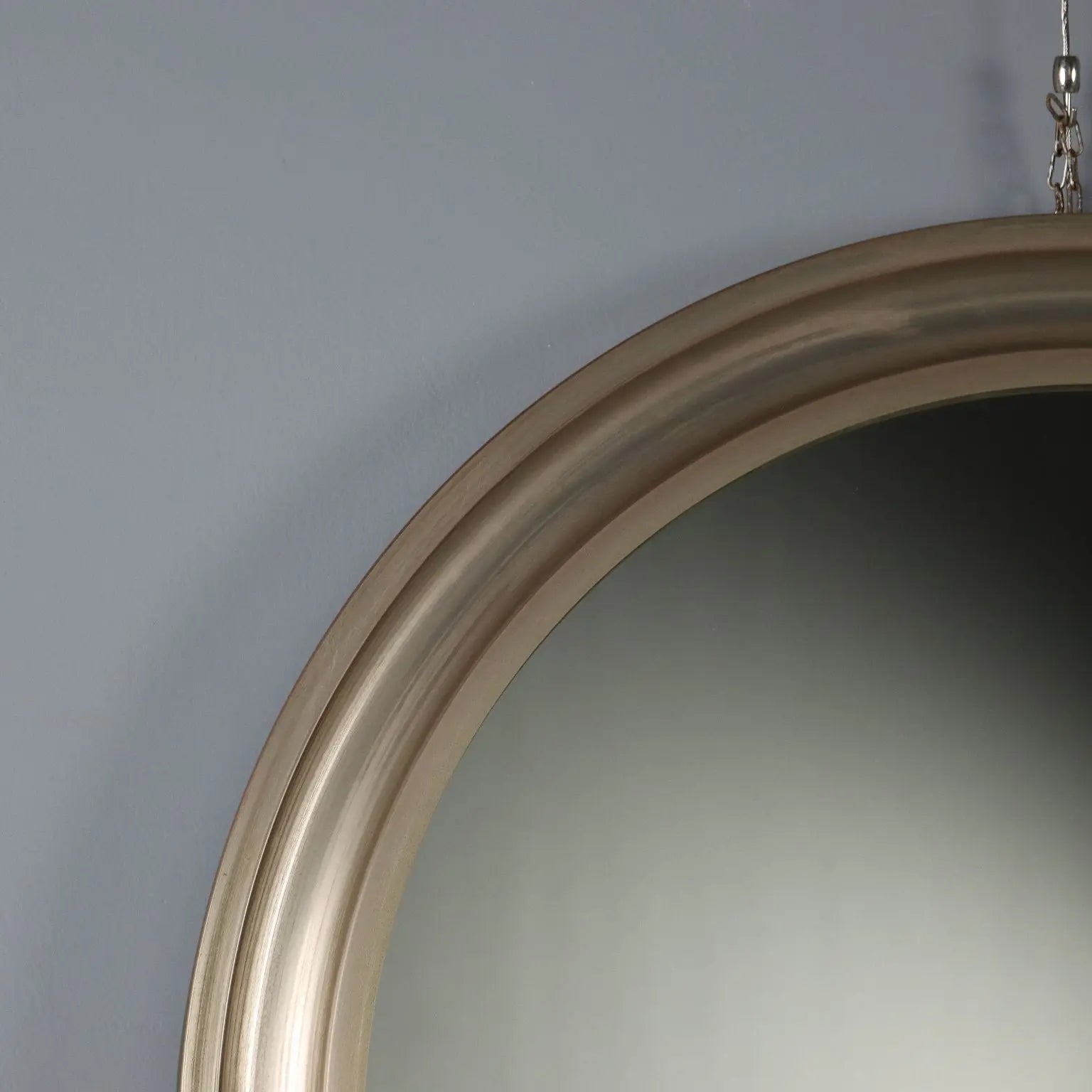 Vintage Round Mirror Anodized Aluminium Design Italy 1960s | Modernism | Complements