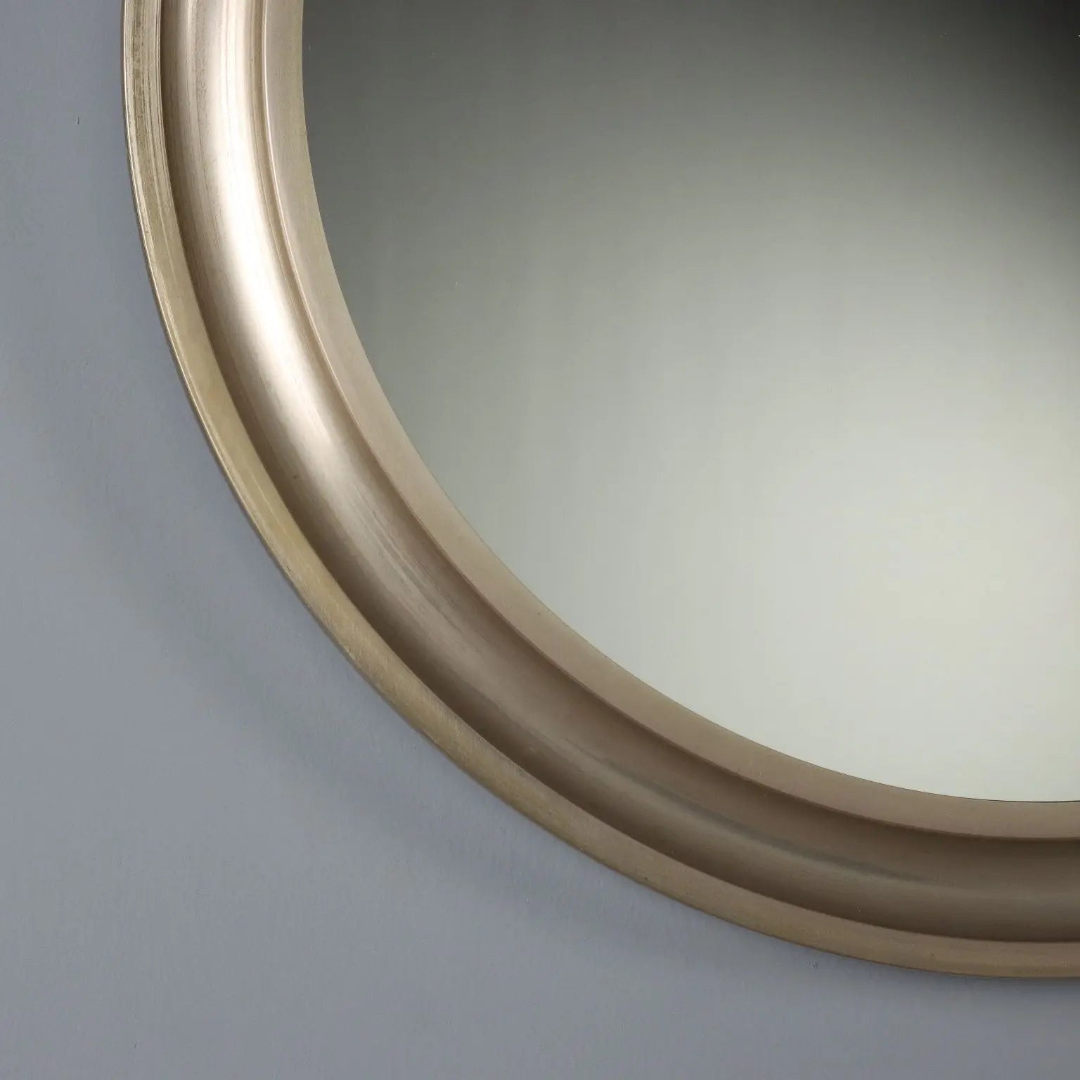 Vintage Round Mirror Anodized Aluminium Design Italy 1960s | Modernism | Complements