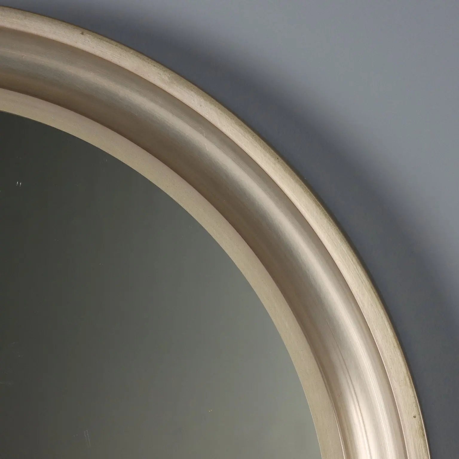 Vintage Round Mirror Anodized Aluminium Design Italy 1960s | Modernism | Complements