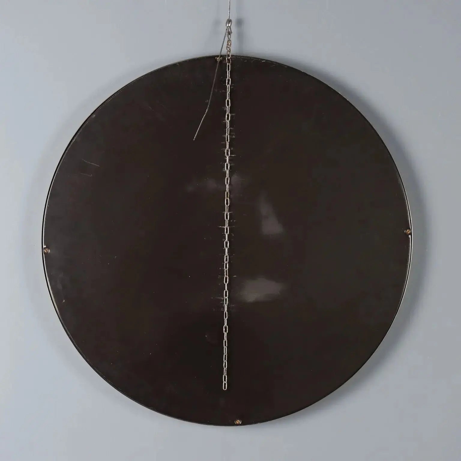 Vintage Round Mirror Anodized Aluminium Design Italy 1960s | Modernism | Complements