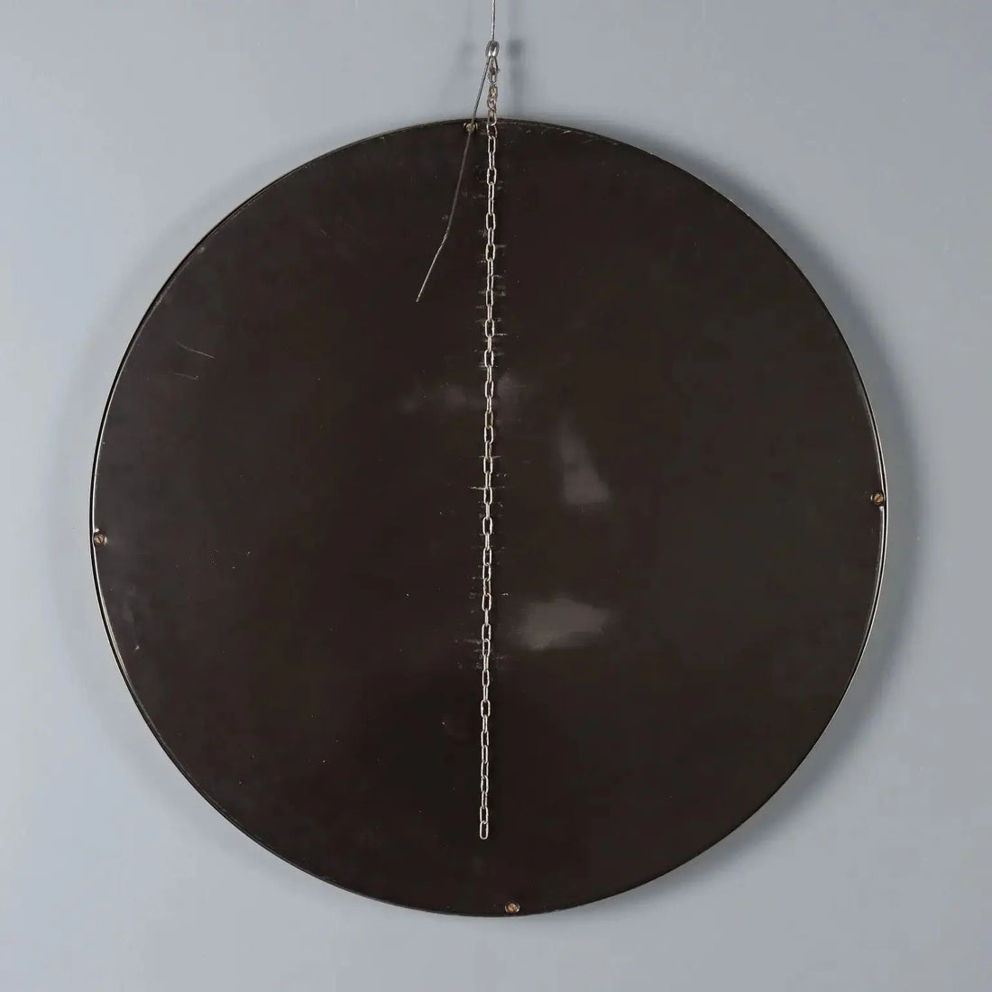 Vintage Round Mirror Anodized Aluminium Design Italy 1960s | Modernism | Complements