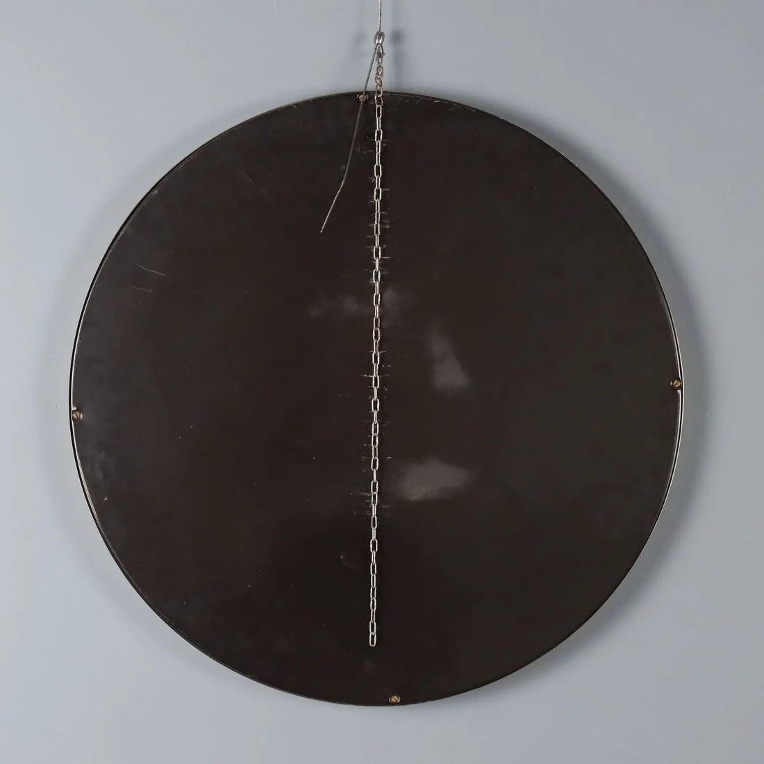 Vintage Round Mirror Anodized Aluminium Design Italy 1960s | Modernism | Complements