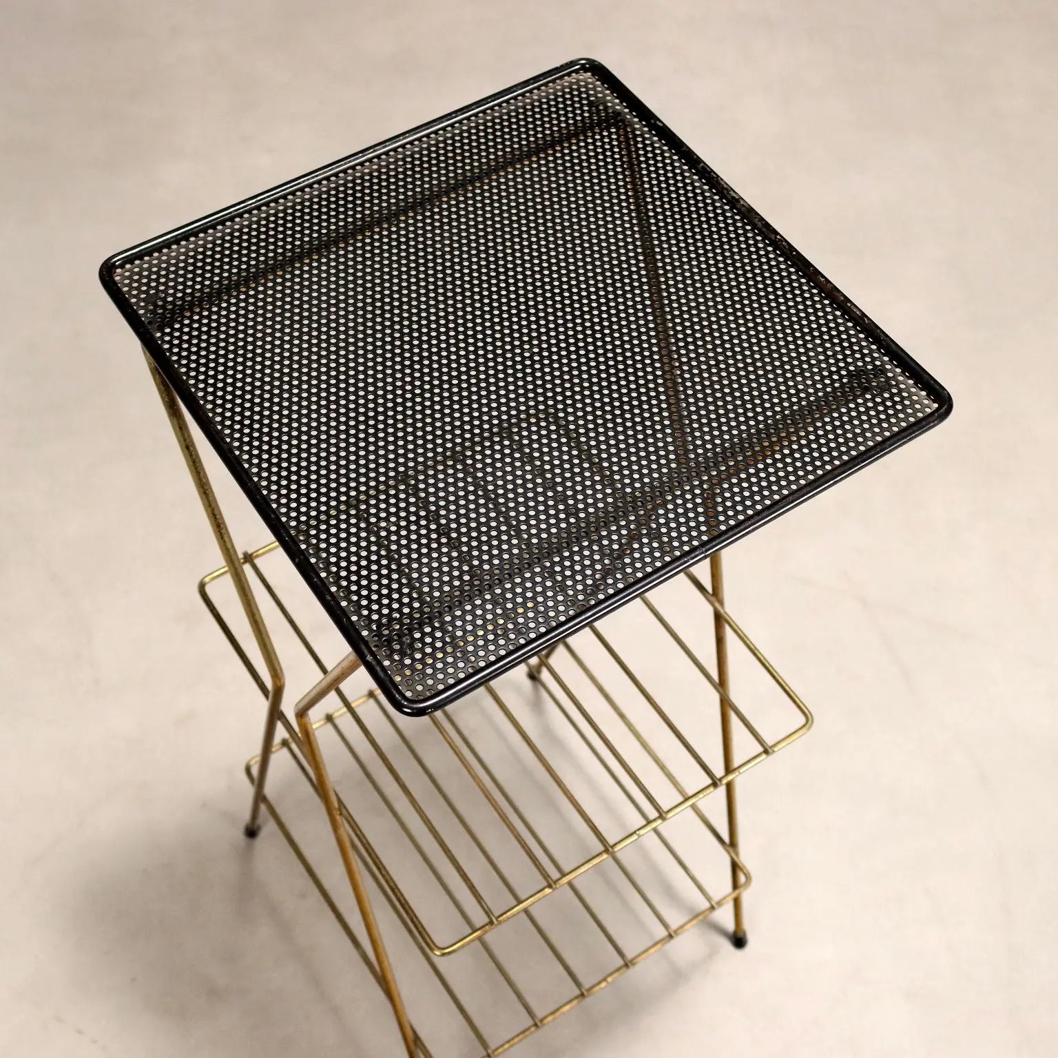 Small Vintage Etagere Enamelled Metal Design Italy 1950s | Modernism | Complements