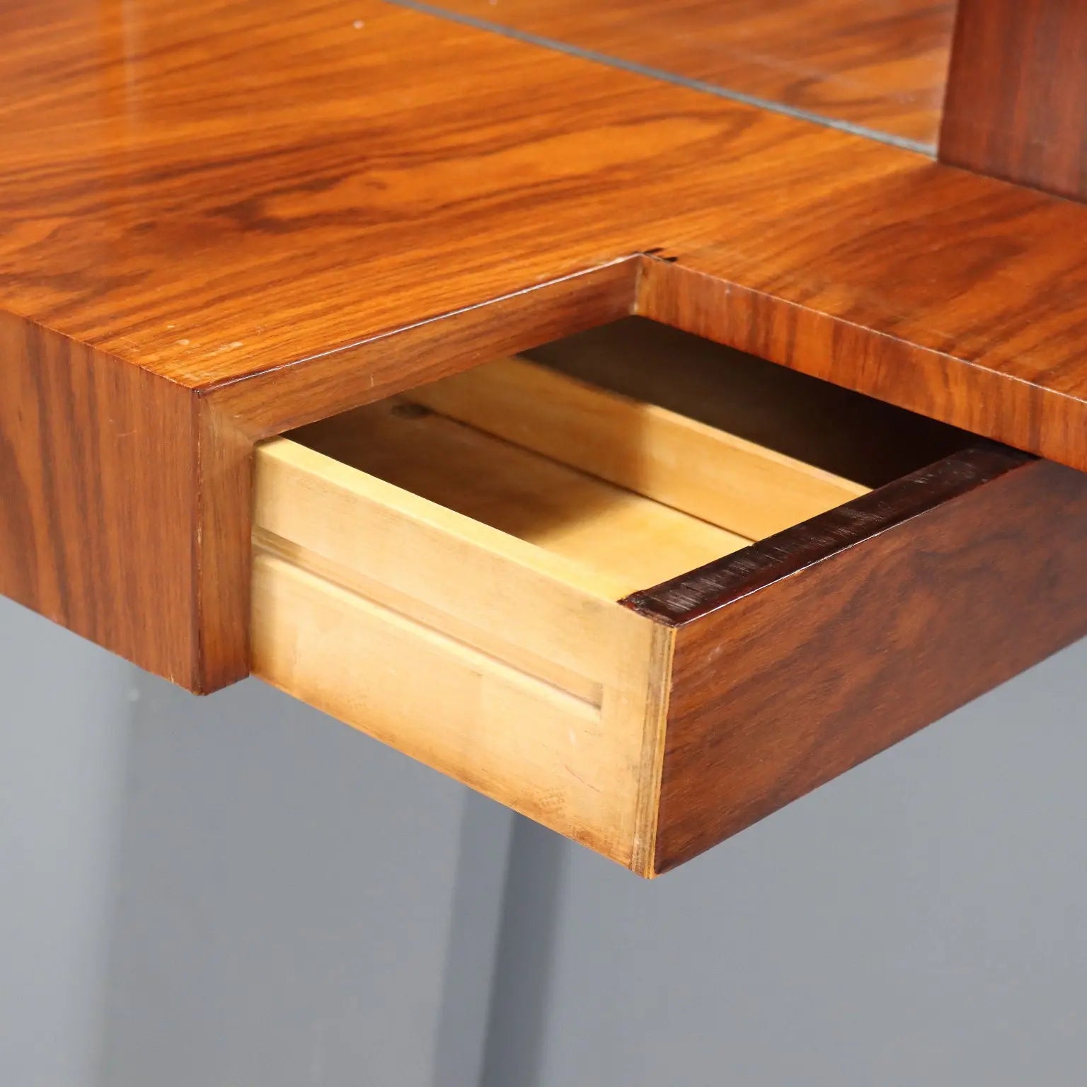 Vintage Dressing Table Exotic Wood Veneer Design Italy 1950s | Modernism | Complements