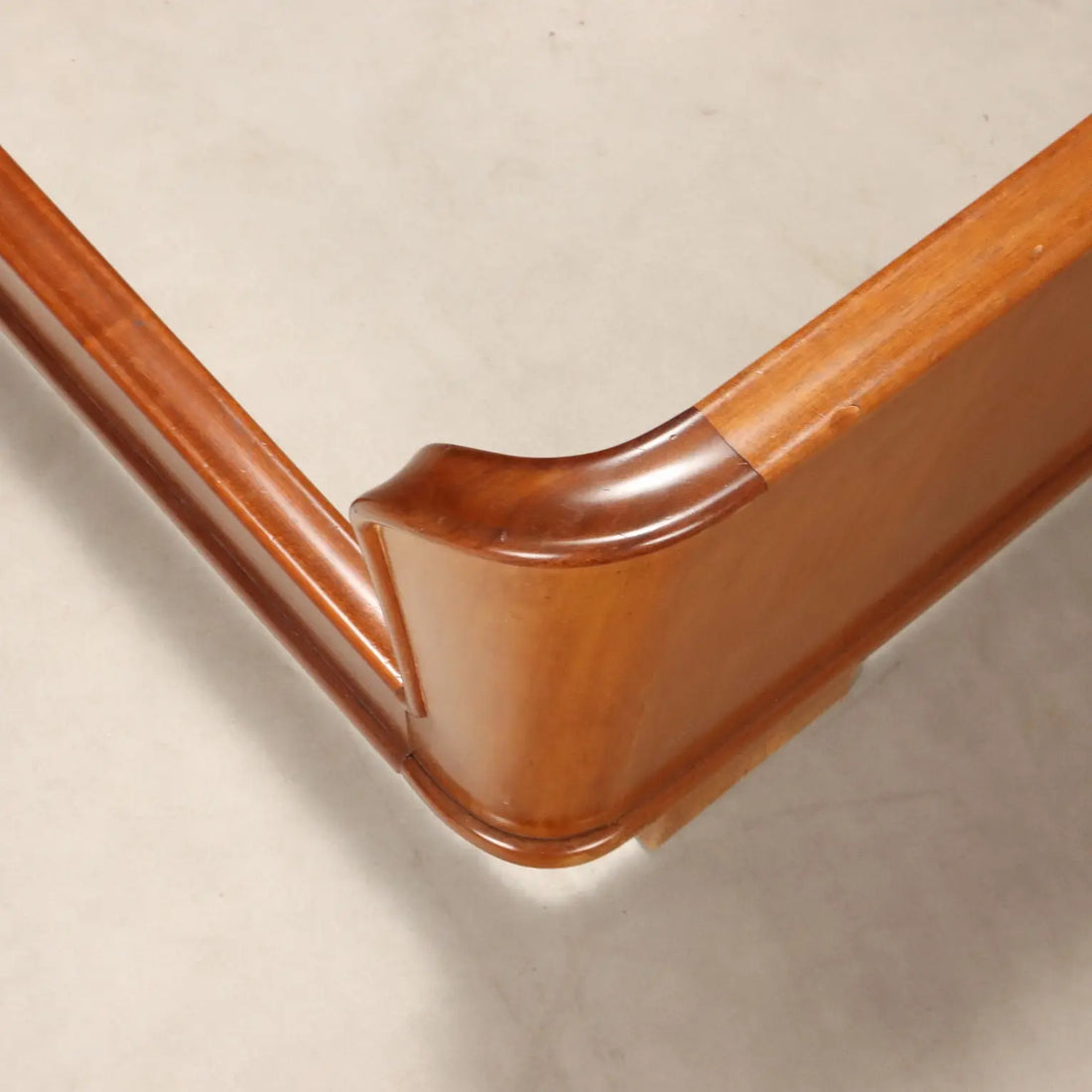 Vintage Double Bed Mahogany Veneer Design Italy 1950s | Modernism | Complements