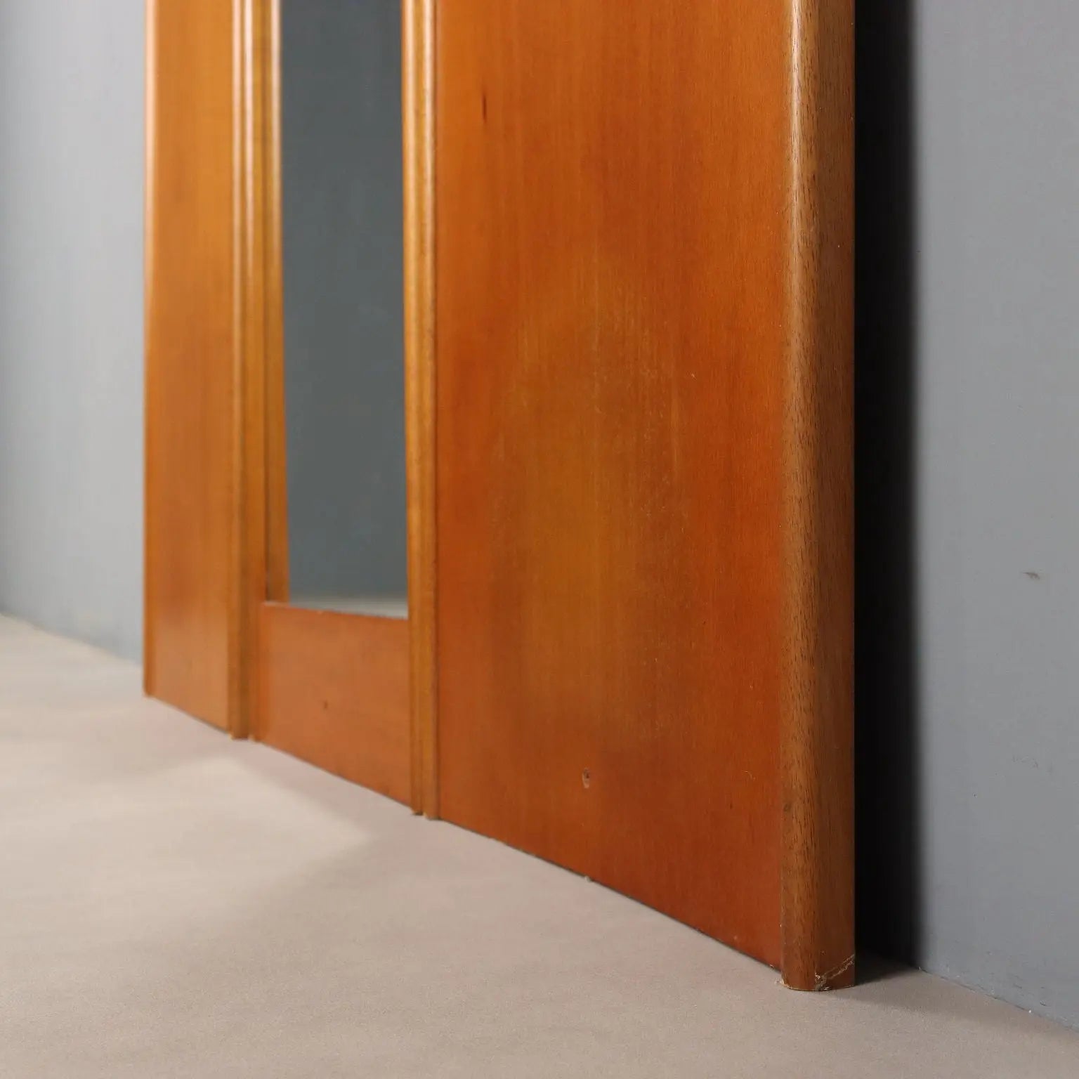 Vintage Entrance Cabinet Wood with Mirror Design Italy 1960s-1970s