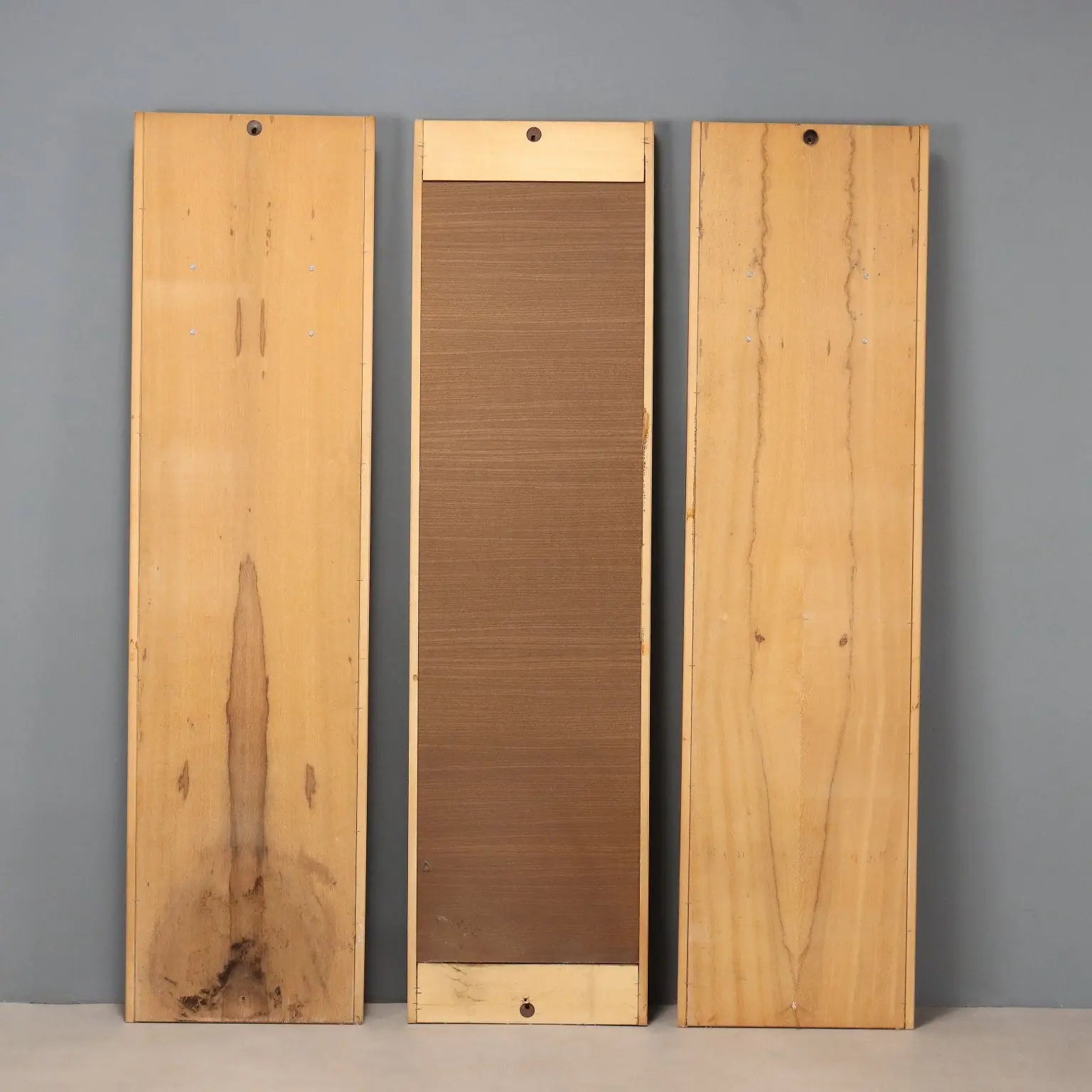 Vintage Entrance Cabinet Wood with Mirror Design Italy 1960s-1970s