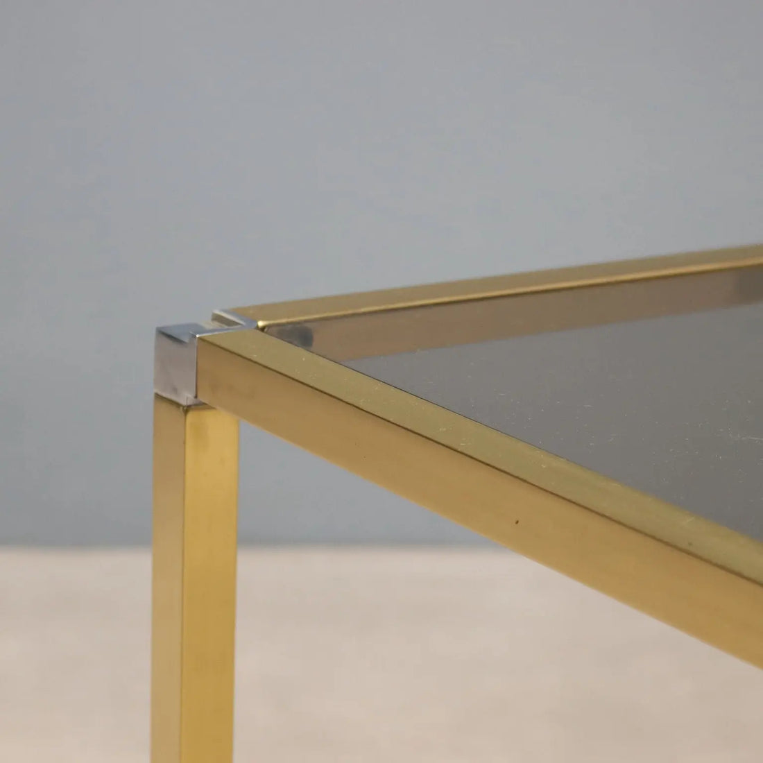 Vintage Kitchen Trolley Brass Glass Design Italy 1980s | Modernism | Complements