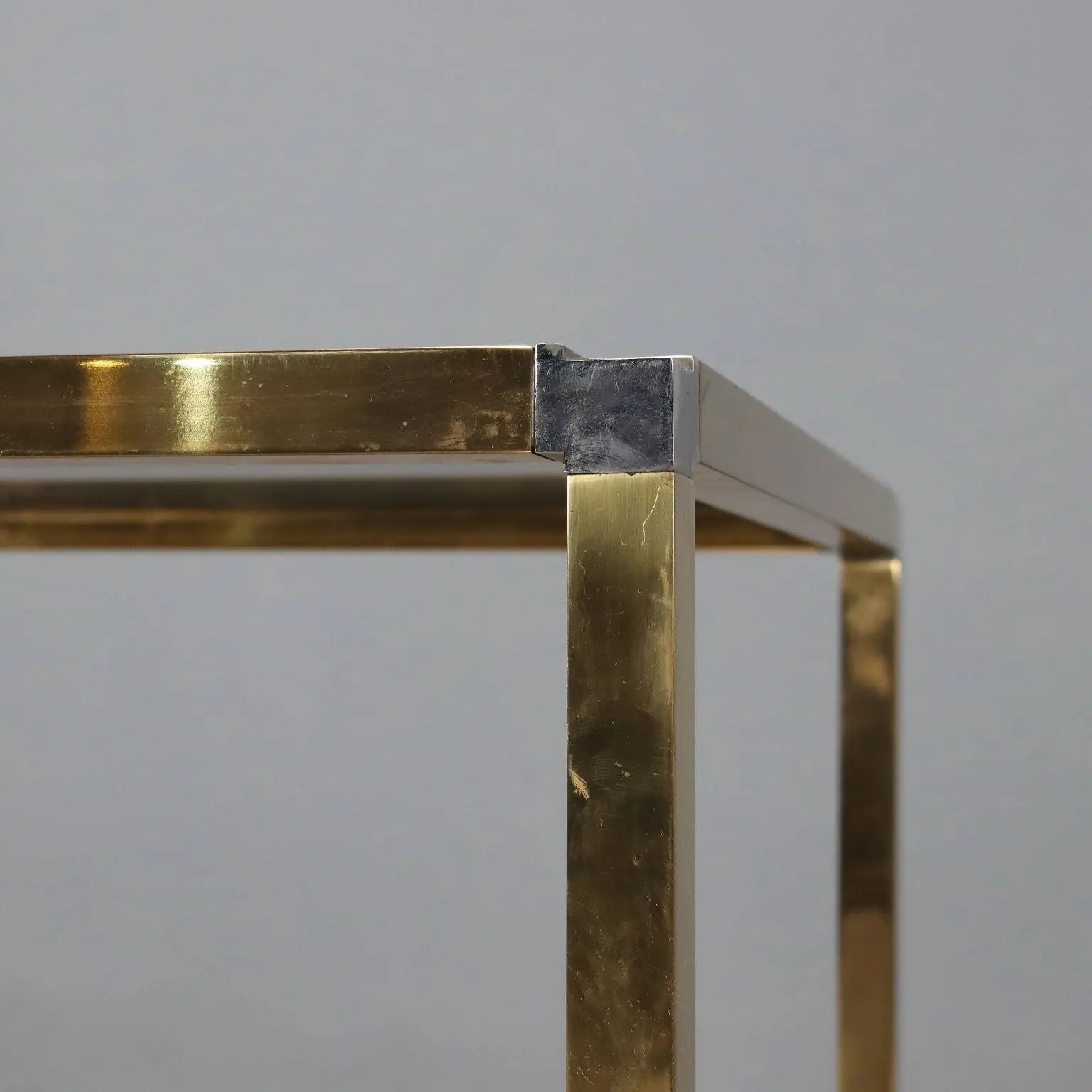 Vintage Kitchen Trolley Brass Glass Design Italy 1980s | Modernism | Complements