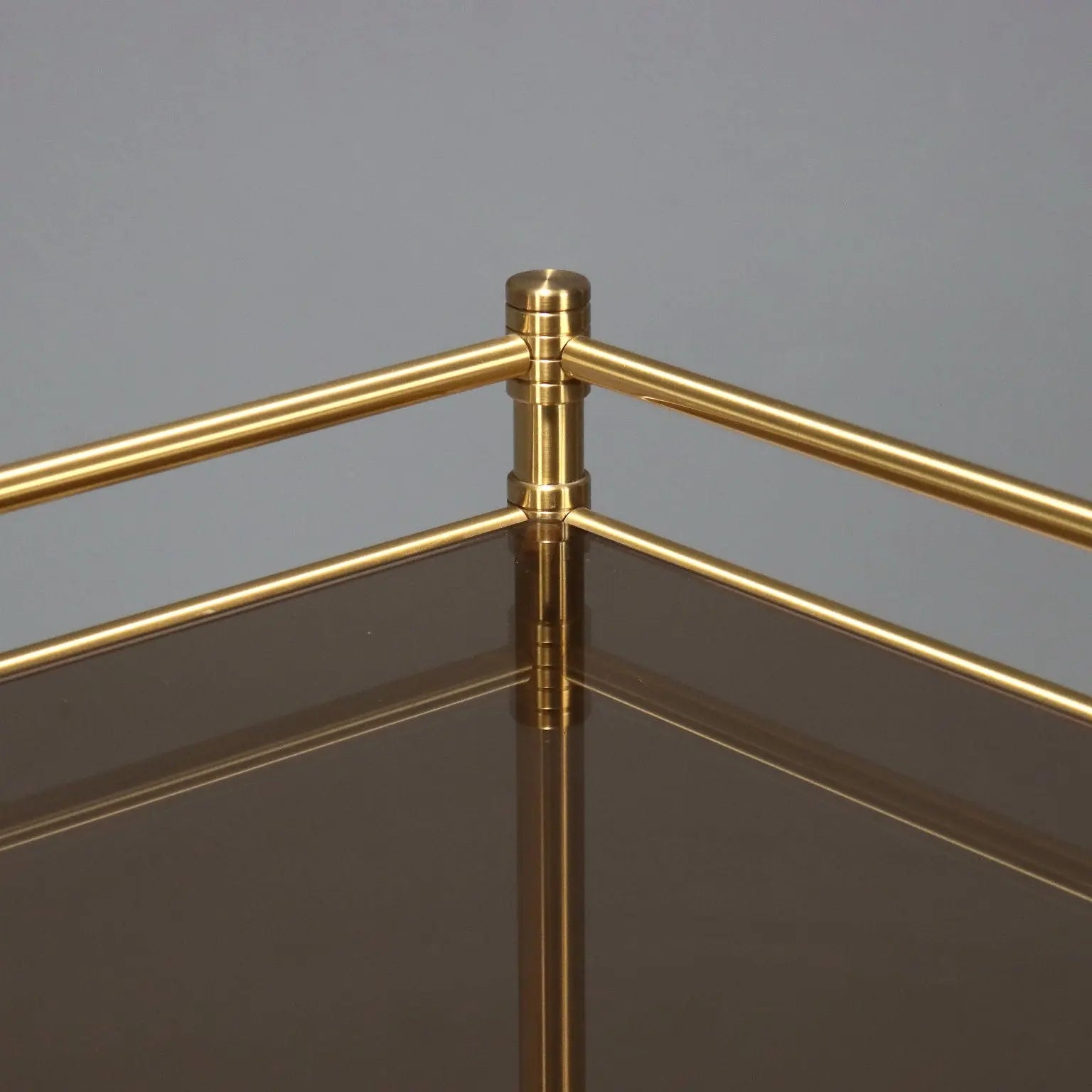 Vintage Kitchen Trolley Smoked Glass Brass Design Italy 1980s | Modernism | Complements